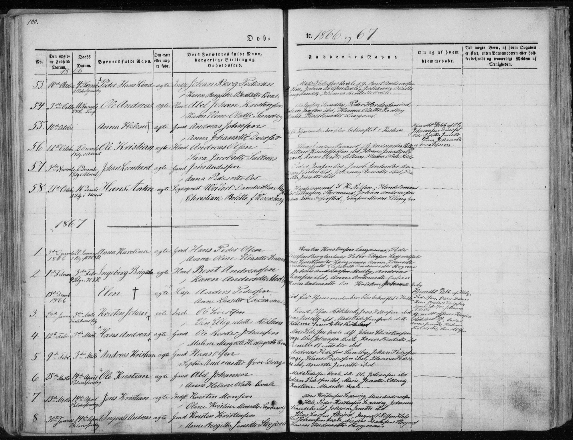Ministerialprotokoller, klokkerbøker og fødselsregistre - Nordland, SAT/A-1459/847/L0666: Parish register (official) no. 847A06, 1842-1871, p. 100