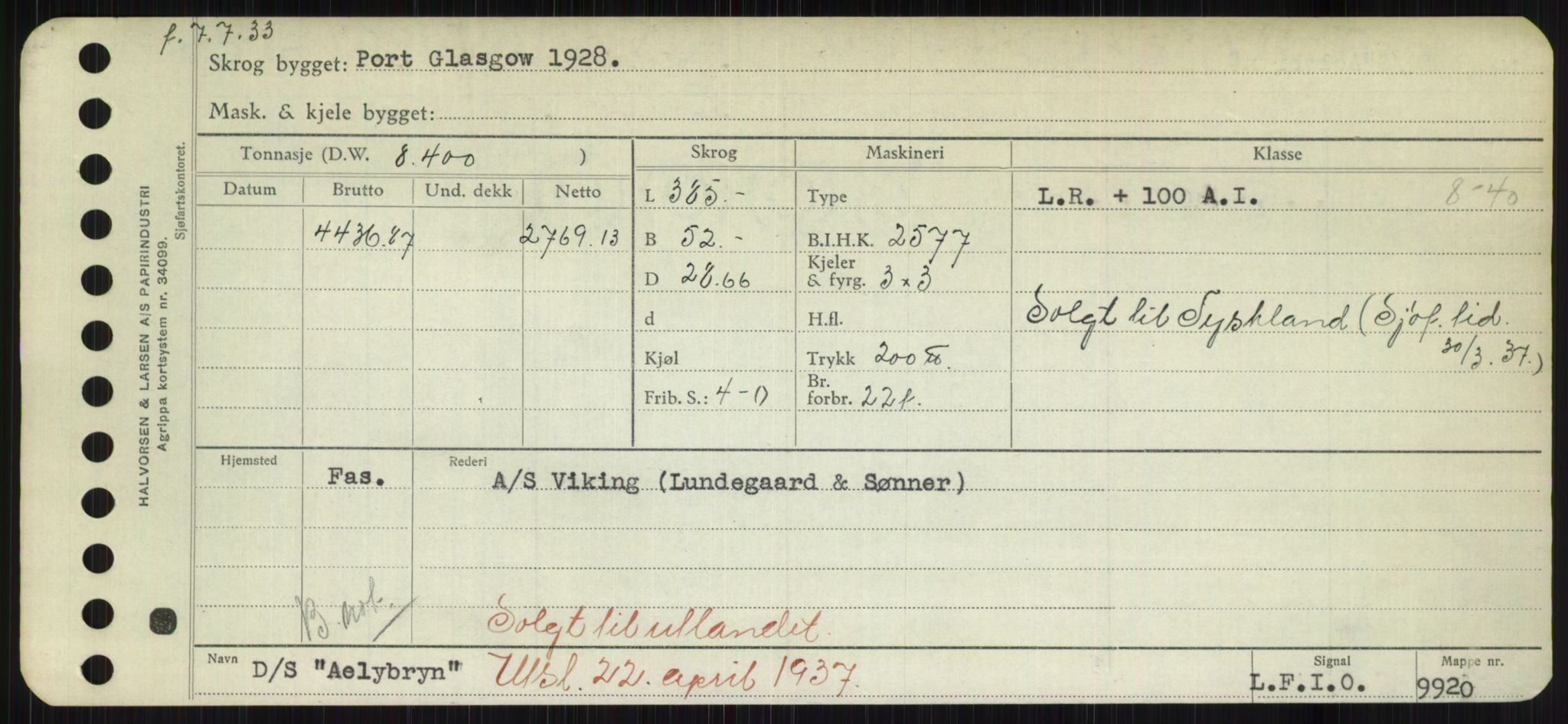 Sjøfartsdirektoratet med forløpere, Skipsmålingen, AV/RA-S-1627/H/Hd/L0001: Fartøy, A-Anv, p. 105