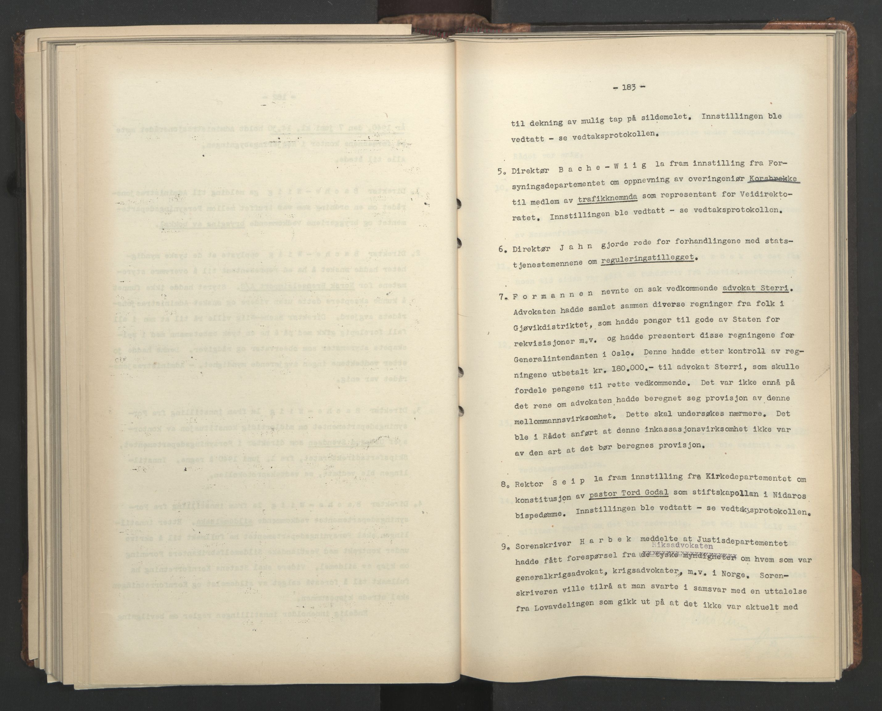 Administrasjonsrådet, AV/RA-S-1004/A/L0001: Møteprotokoll med tillegg 15/4-25/9, 1940, p. 183