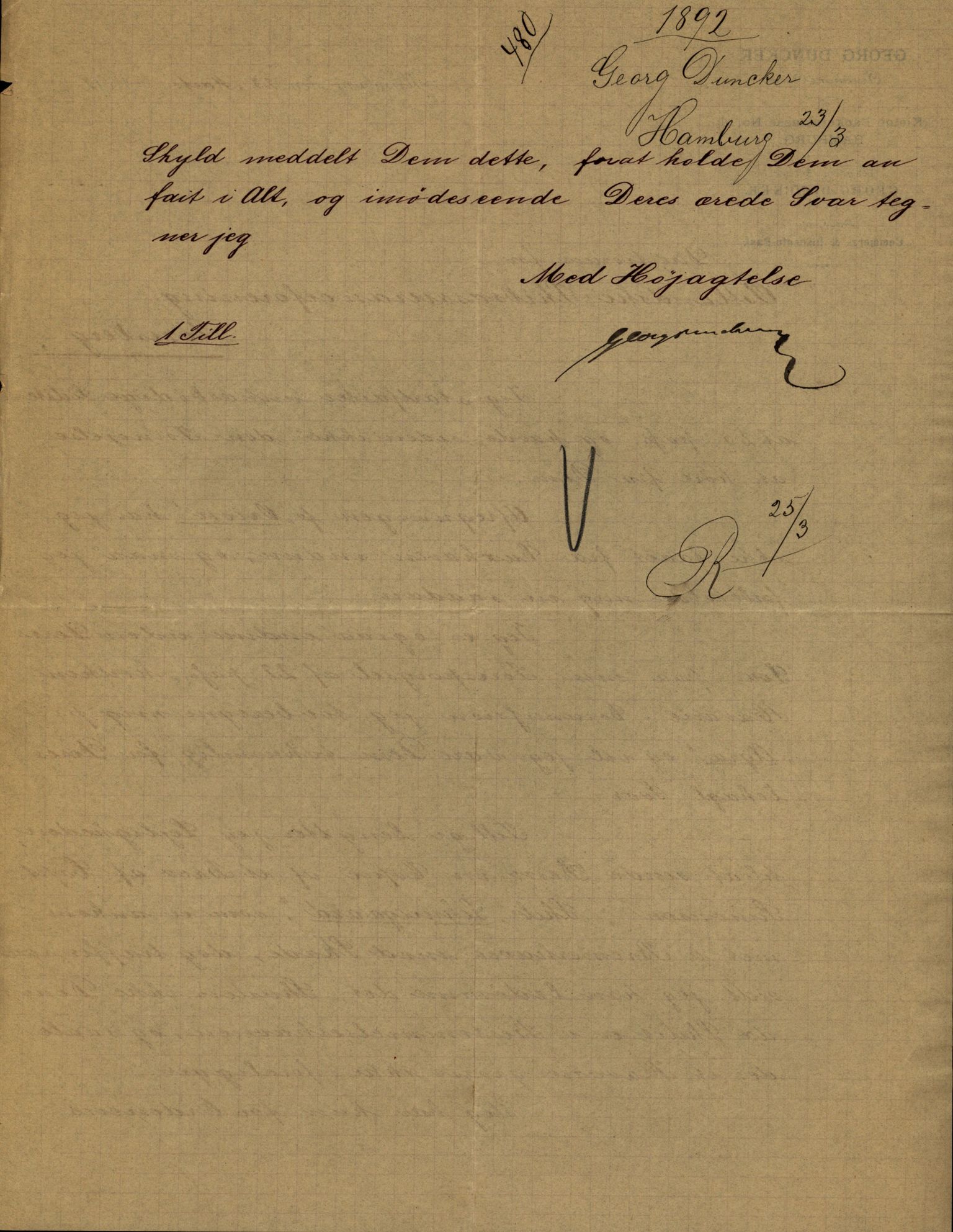 Pa 63 - Østlandske skibsassuranceforening, VEMU/A-1079/G/Ga/L0029/0004: Havaridokumenter / Schweigaard, Tobine, Vaar, Rothesay, Prout, 1892