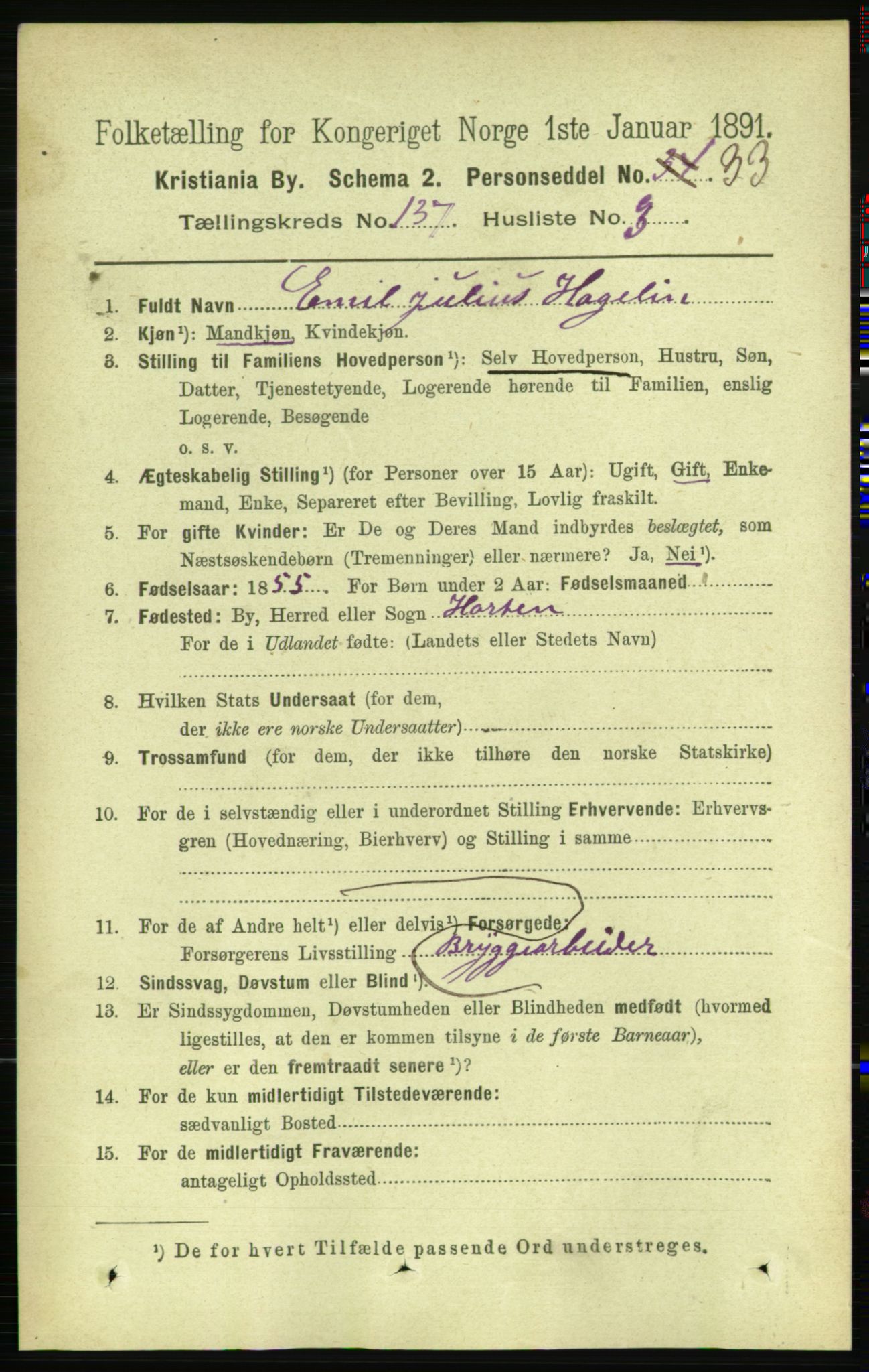 RA, 1891 census for 0301 Kristiania, 1891, p. 76332