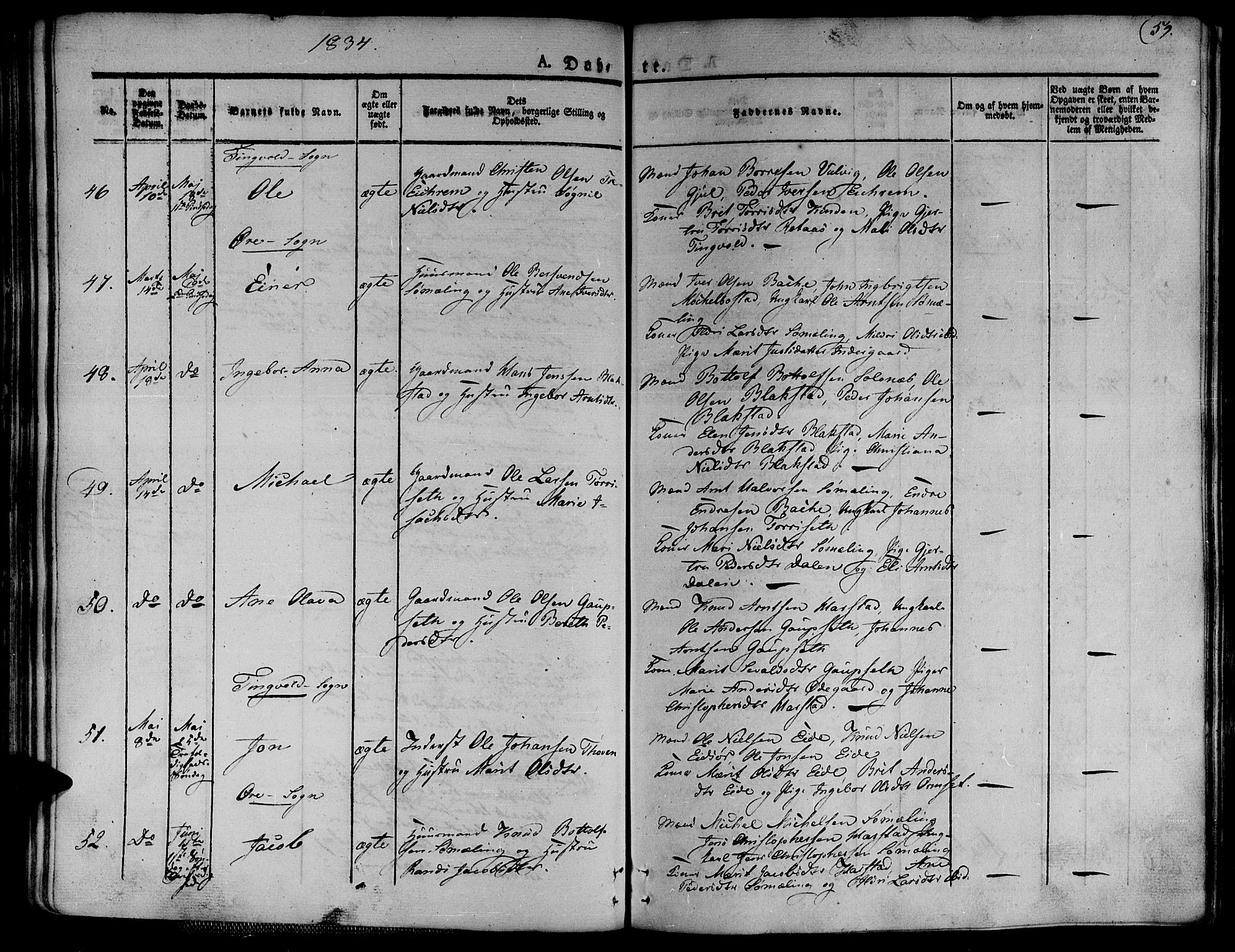 Ministerialprotokoller, klokkerbøker og fødselsregistre - Møre og Romsdal, AV/SAT-A-1454/586/L0983: Parish register (official) no. 586A09, 1829-1843, p. 59