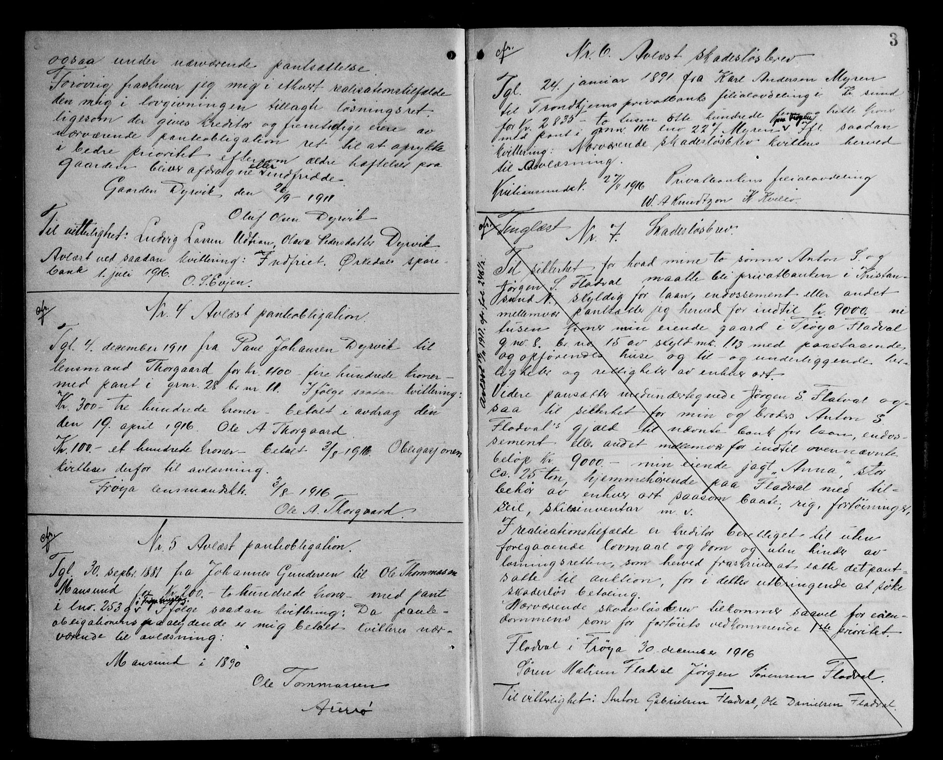 Hitra sorenskriveri, AV/SAT-A-0018/2/2C/2Ca/L0001: Mortgage book no. 1, 1917-1919, p. 3