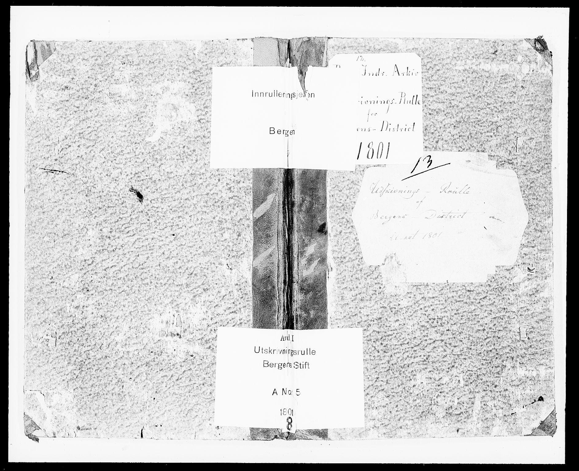Innrulleringssjefen i Bergen, AV/SAB-A-100050/G/Ga/Gab/L0006: Utskrivningsruller, 1801
