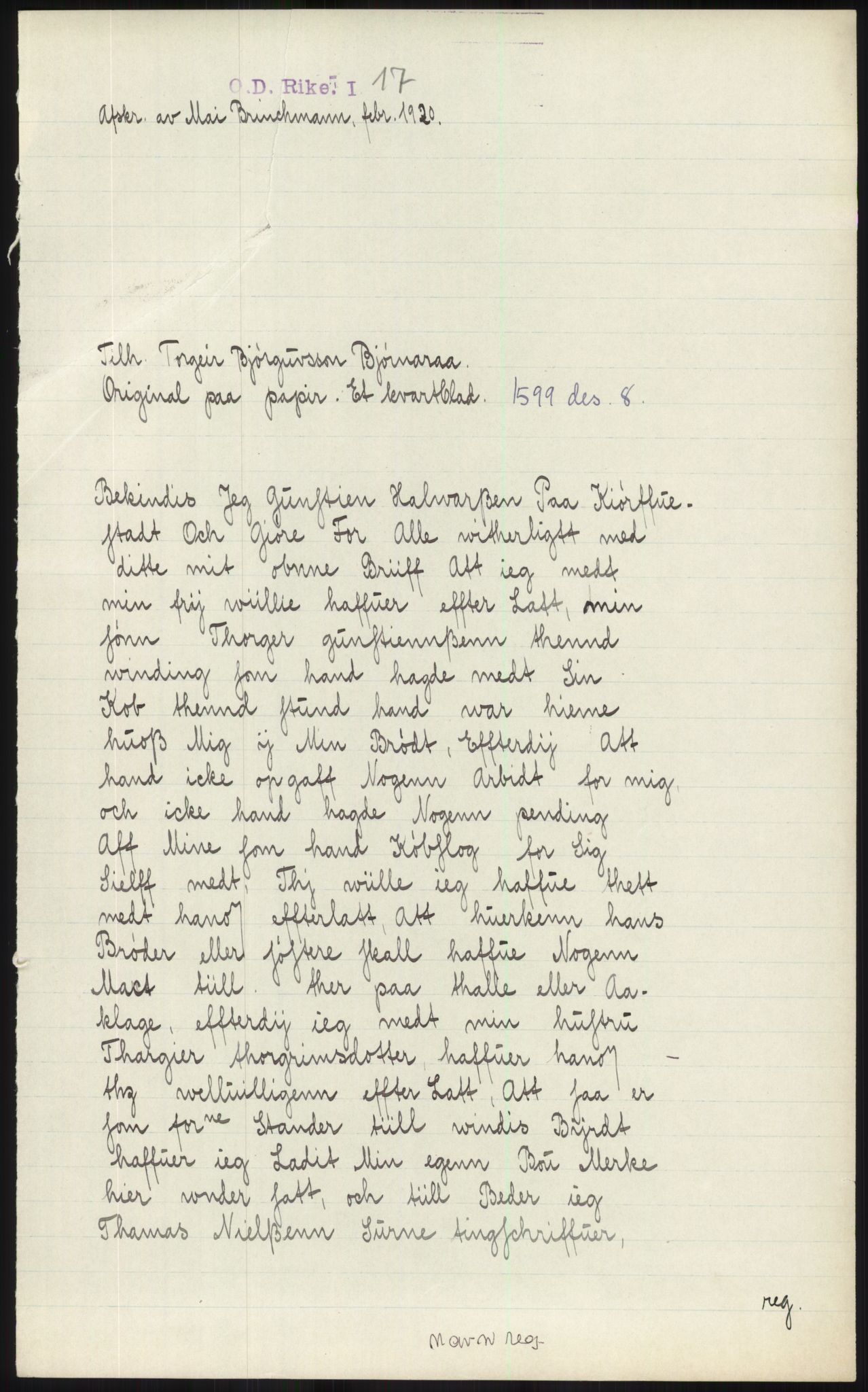 Samlinger til kildeutgivelse, Diplomavskriftsamlingen, AV/RA-EA-4053/H/Ha, p. 304