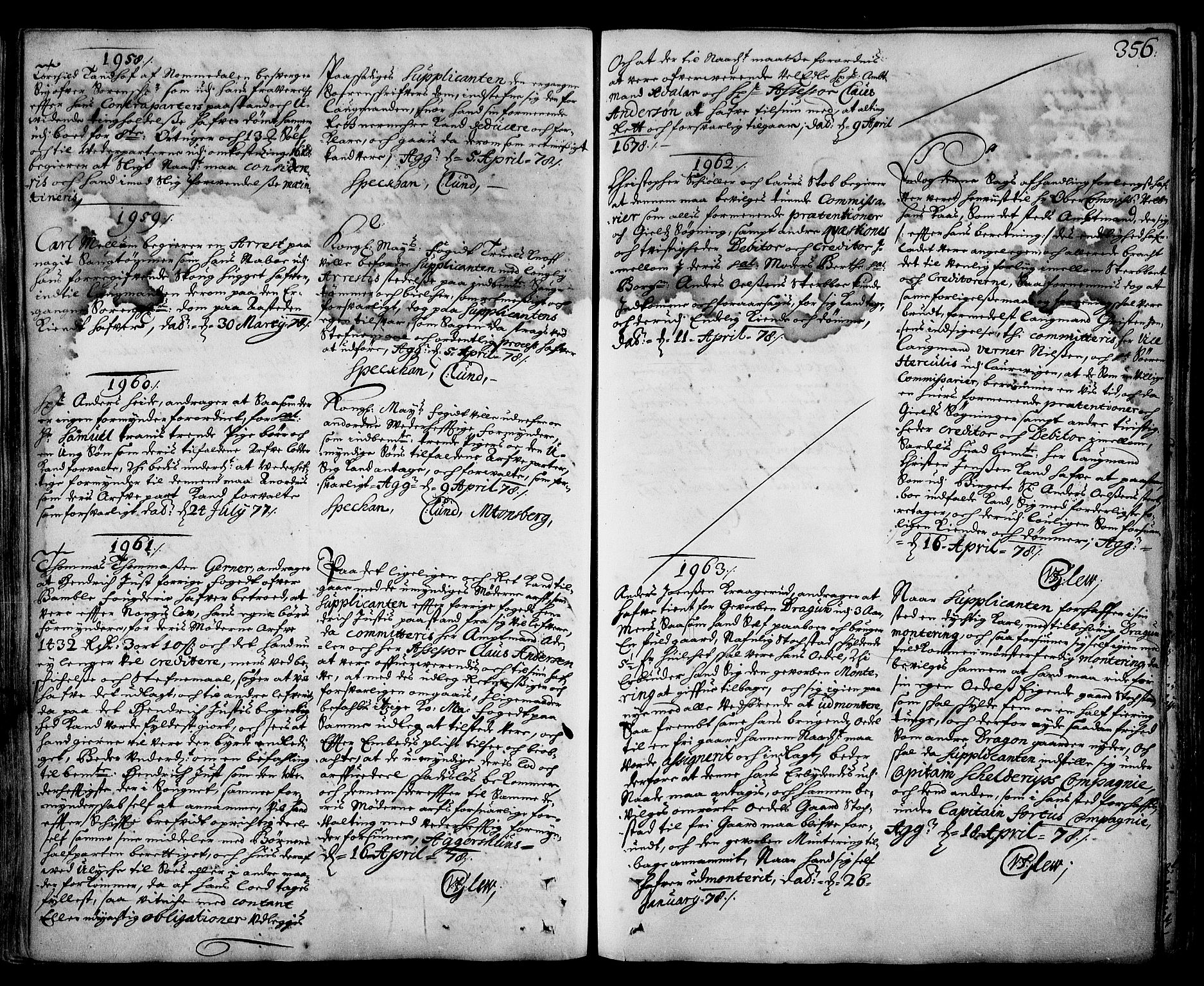 Stattholderembetet 1572-1771, AV/RA-EA-2870/Ad/L0003: Supplikasjons- og resolusjonsprotokoll, 1671-1682, p. 355b-356a