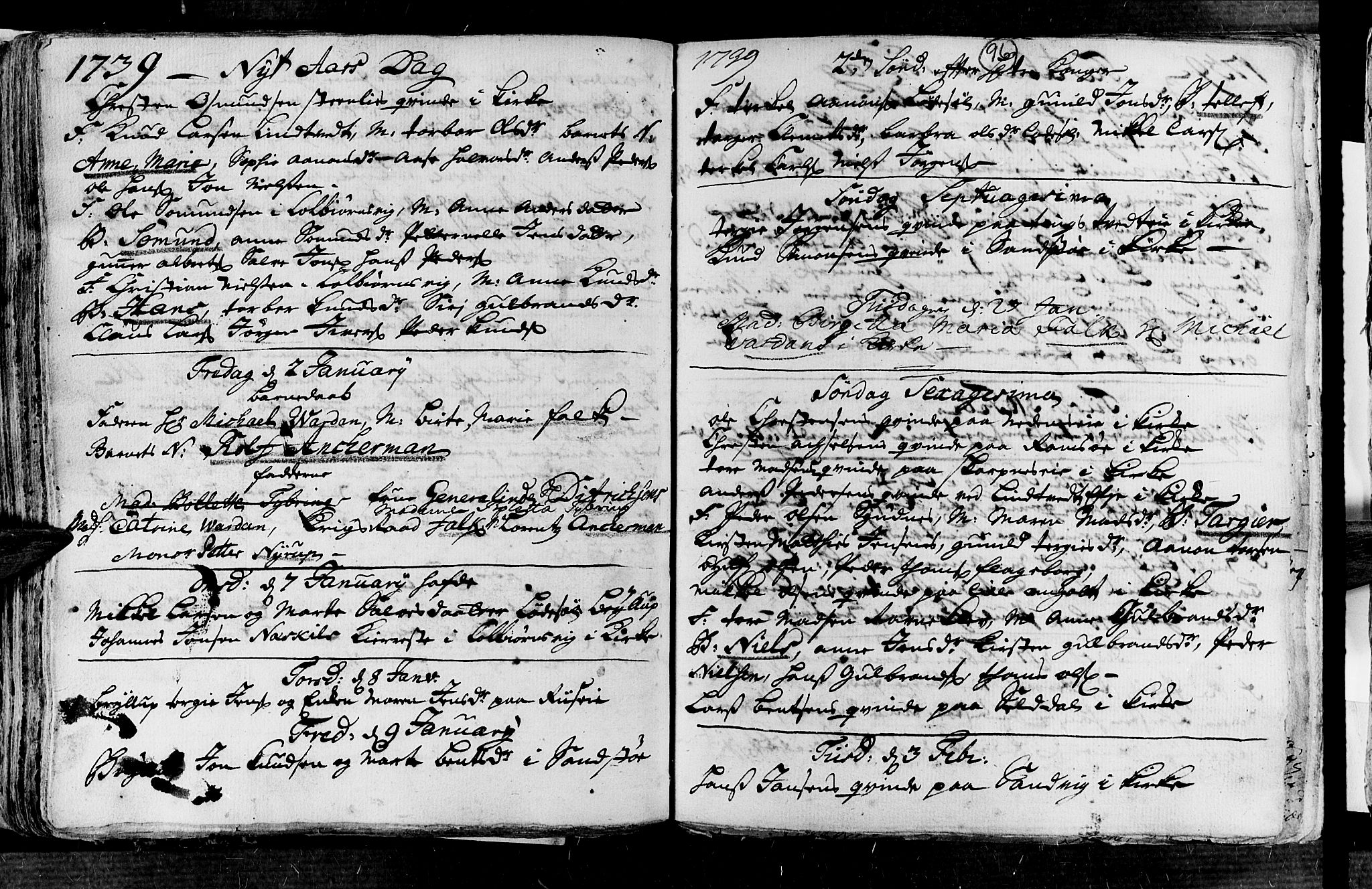 Øyestad sokneprestkontor, AV/SAK-1111-0049/F/Fa/L0004: Parish register (official) no. A 4, 1730-1750, p. 96