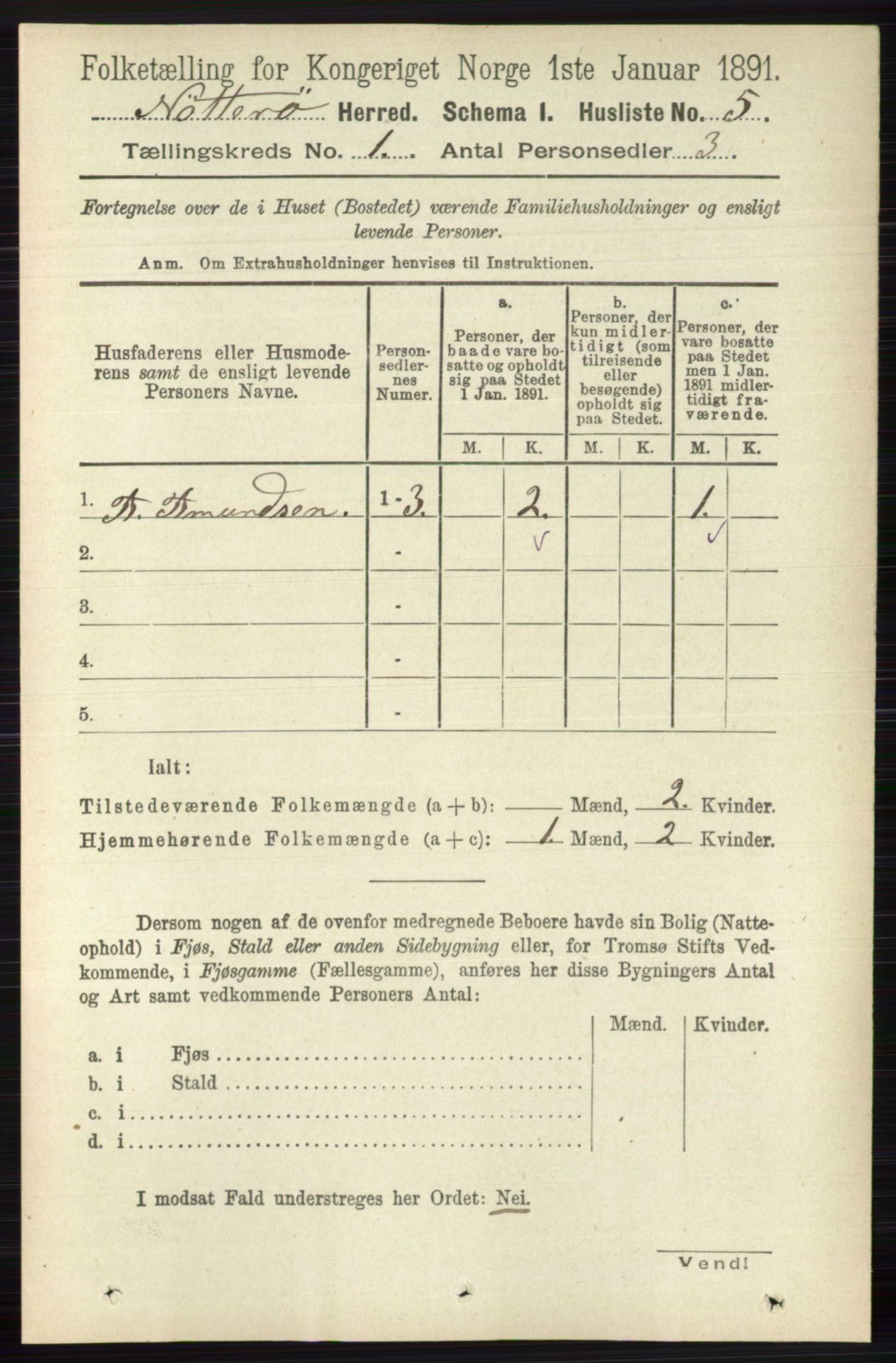 RA, 1891 census for 0722 Nøtterøy, 1891, p. 38