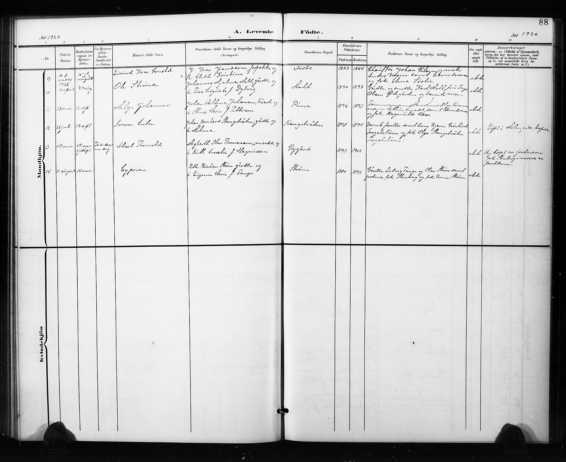 Aremark prestekontor Kirkebøker, AV/SAO-A-10899/G/Ga/L0002: Parish register (copy) no. I 2, 1901-1928, p. 88