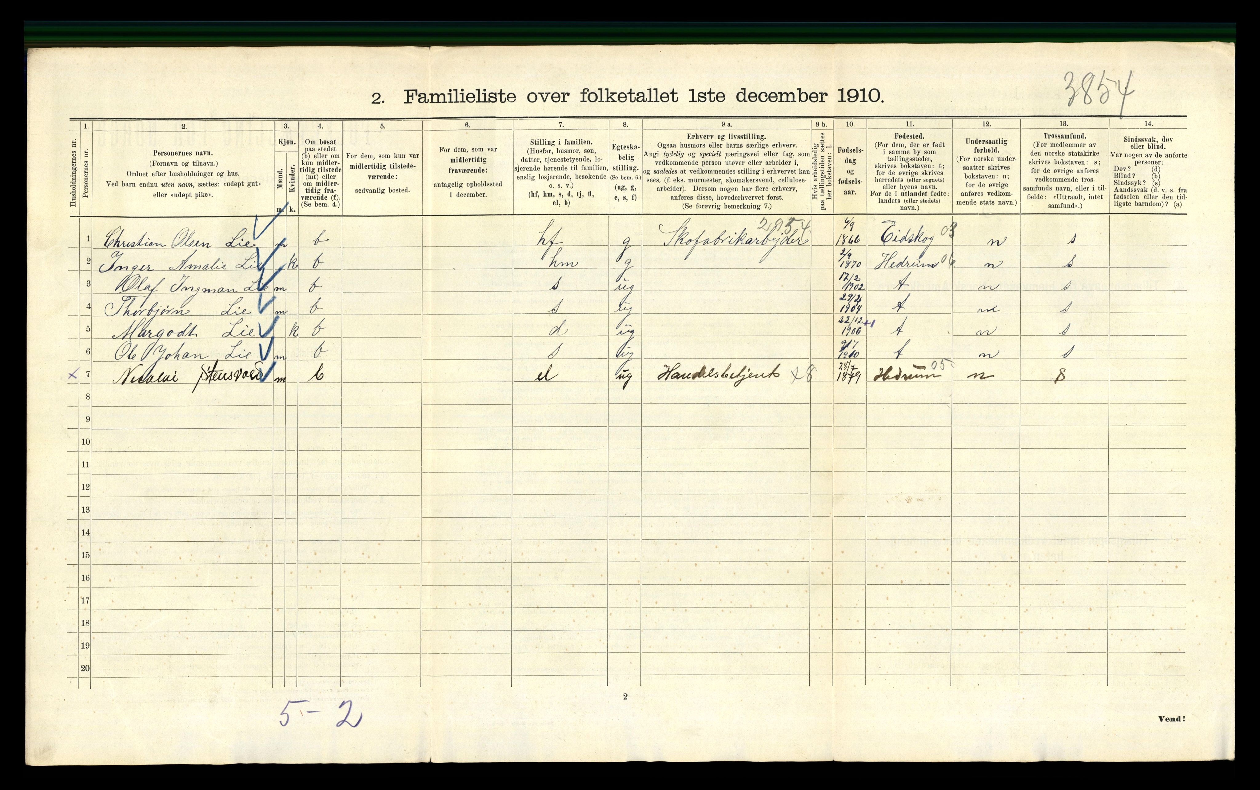 RA, 1910 census for Kristiania, 1910, p. 52552