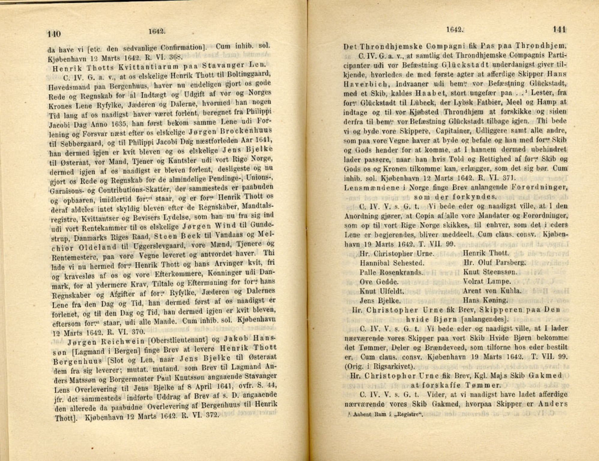 Publikasjoner utgitt av Det Norske Historiske Kildeskriftfond, PUBL/-/-/-: Norske Rigs-Registranter, bind 8, 1641-1648, p. 140-141