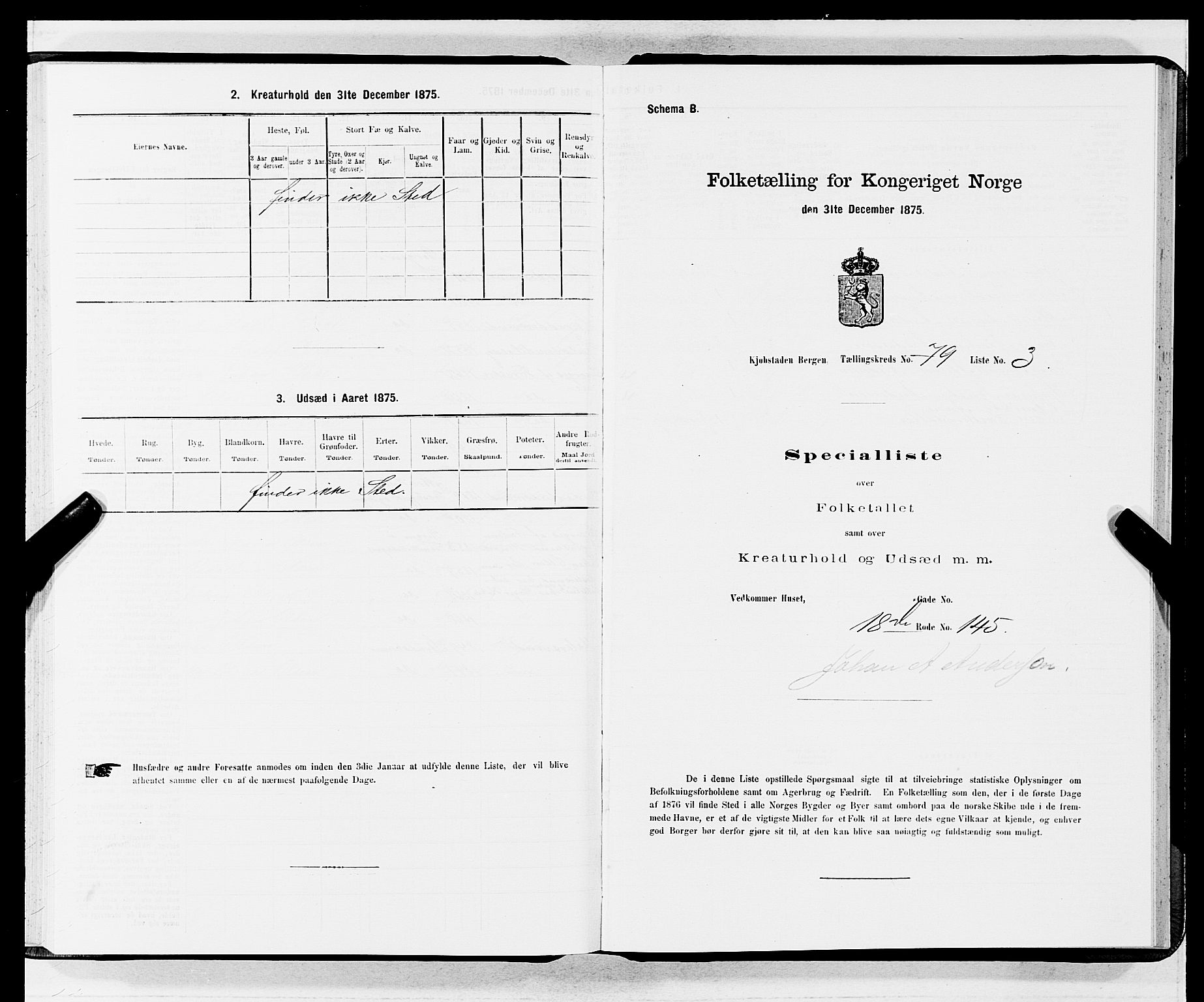 SAB, 1875 census for 1301 Bergen, 1875, p. 4234