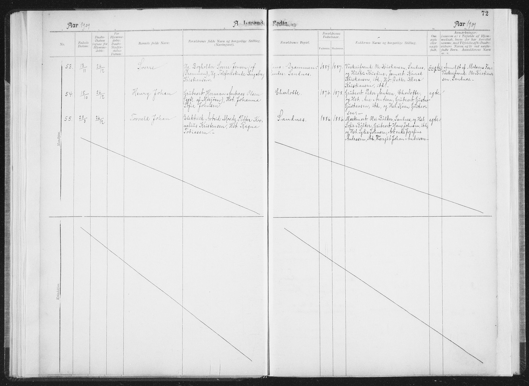 Ministerialprotokoller, klokkerbøker og fødselsregistre - Nordland, AV/SAT-A-1459/850/L0711: Curate's parish register no. 850B01, 1902-1915, p. 72