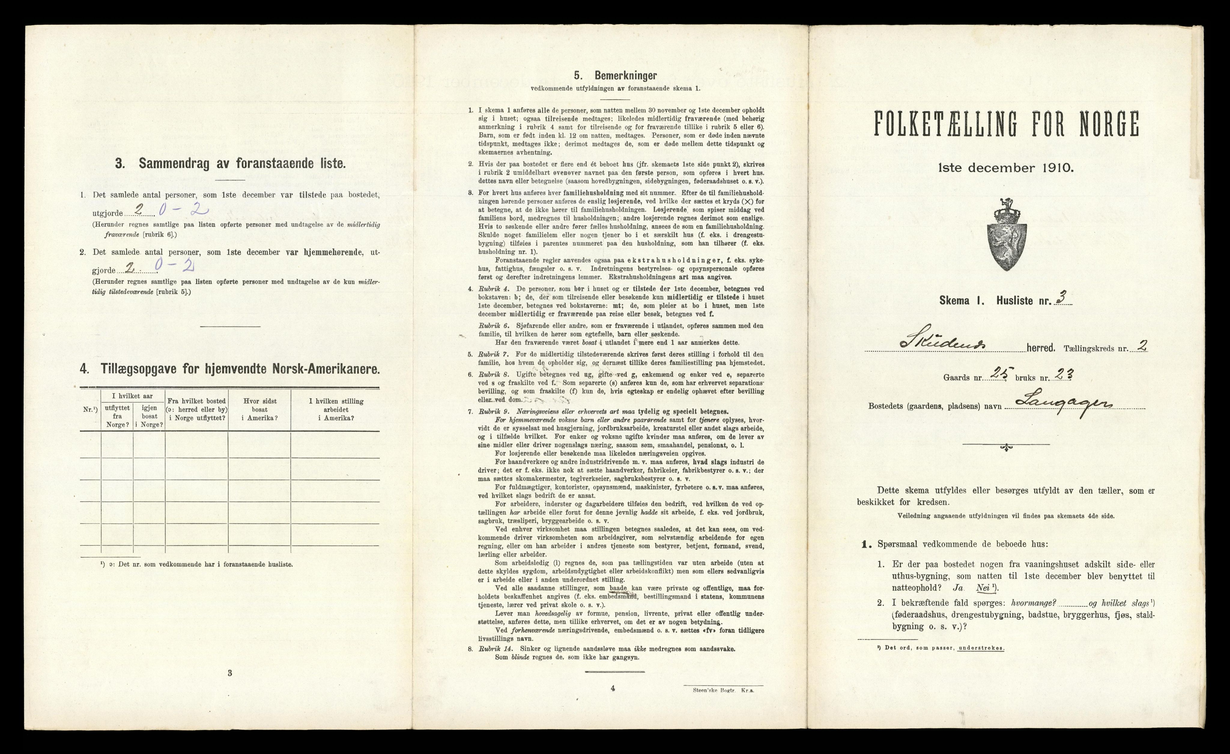 RA, 1910 census for Skudenes, 1910, p. 217