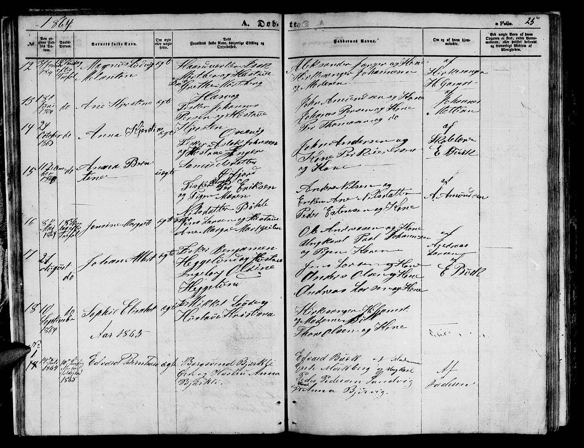 Loppa sokneprestkontor, SATØ/S-1339/H/Hb/L0003klokker: Parish register (copy) no. 3, 1853-1880, p. 25