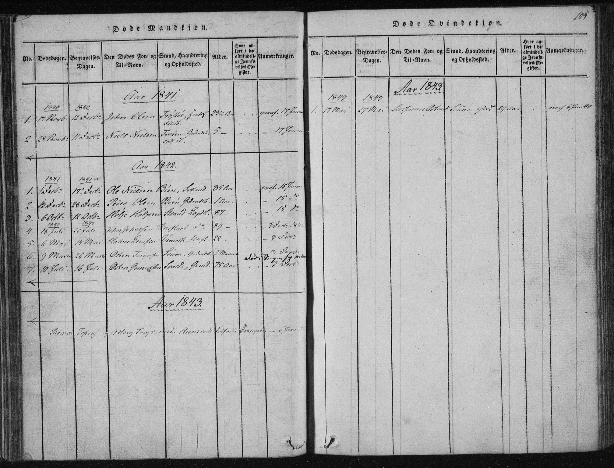 Tinn kirkebøker, AV/SAKO-A-308/F/Fc/L0001: Parish register (official) no. III 1, 1815-1843, p. 105