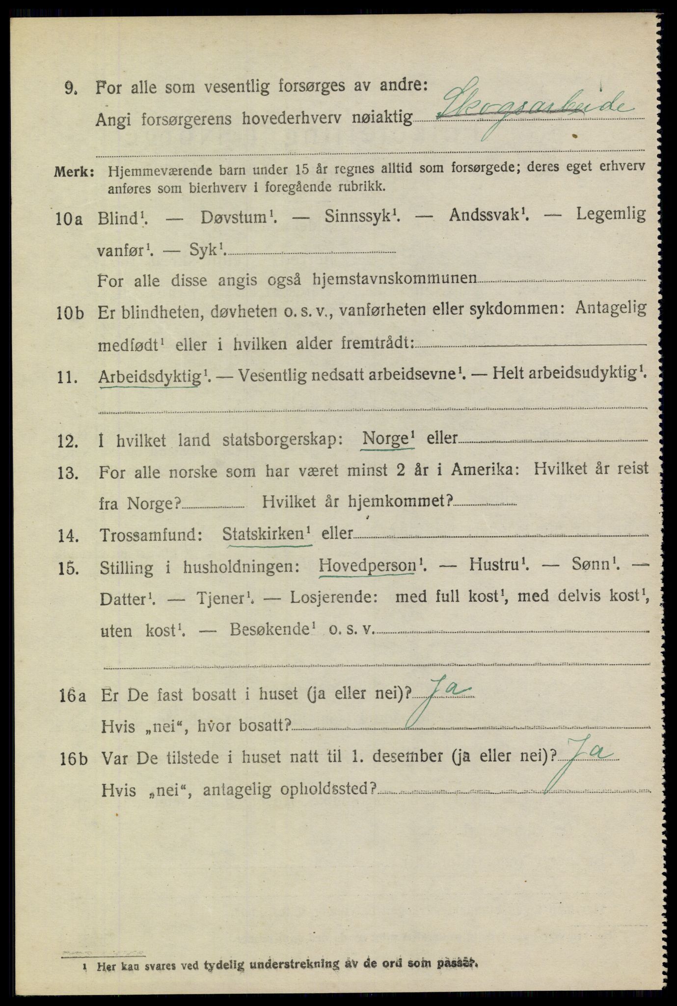 SAO, 1920 census for Aurskog, 1920, p. 1101