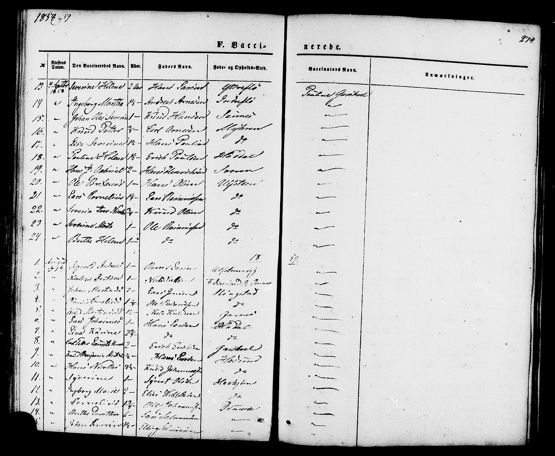 Ministerialprotokoller, klokkerbøker og fødselsregistre - Møre og Romsdal, AV/SAT-A-1454/509/L0105: Parish register (official) no. 509A03, 1848-1882, p. 274