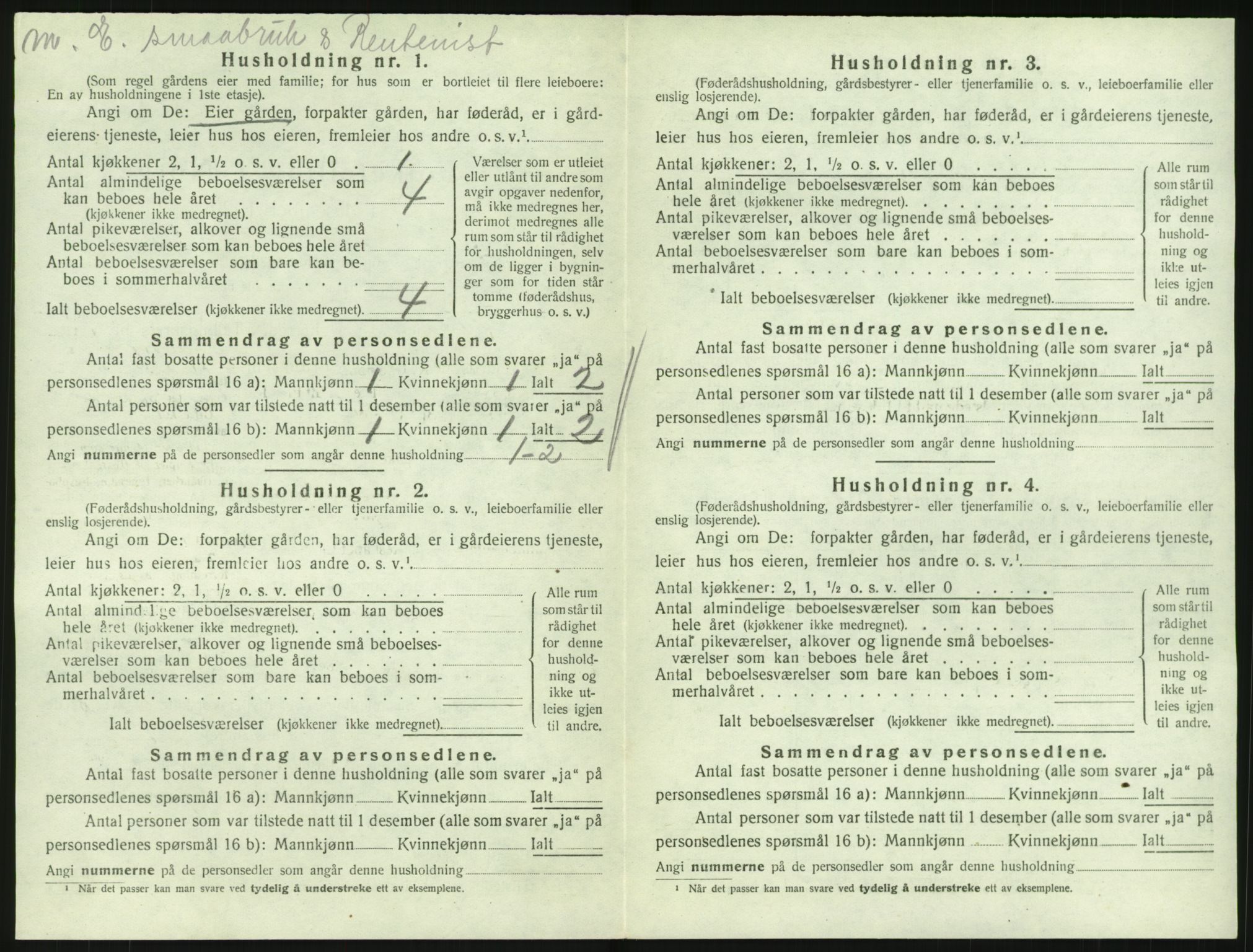SAKO, 1920 census for Hedrum, 1920, p. 1440