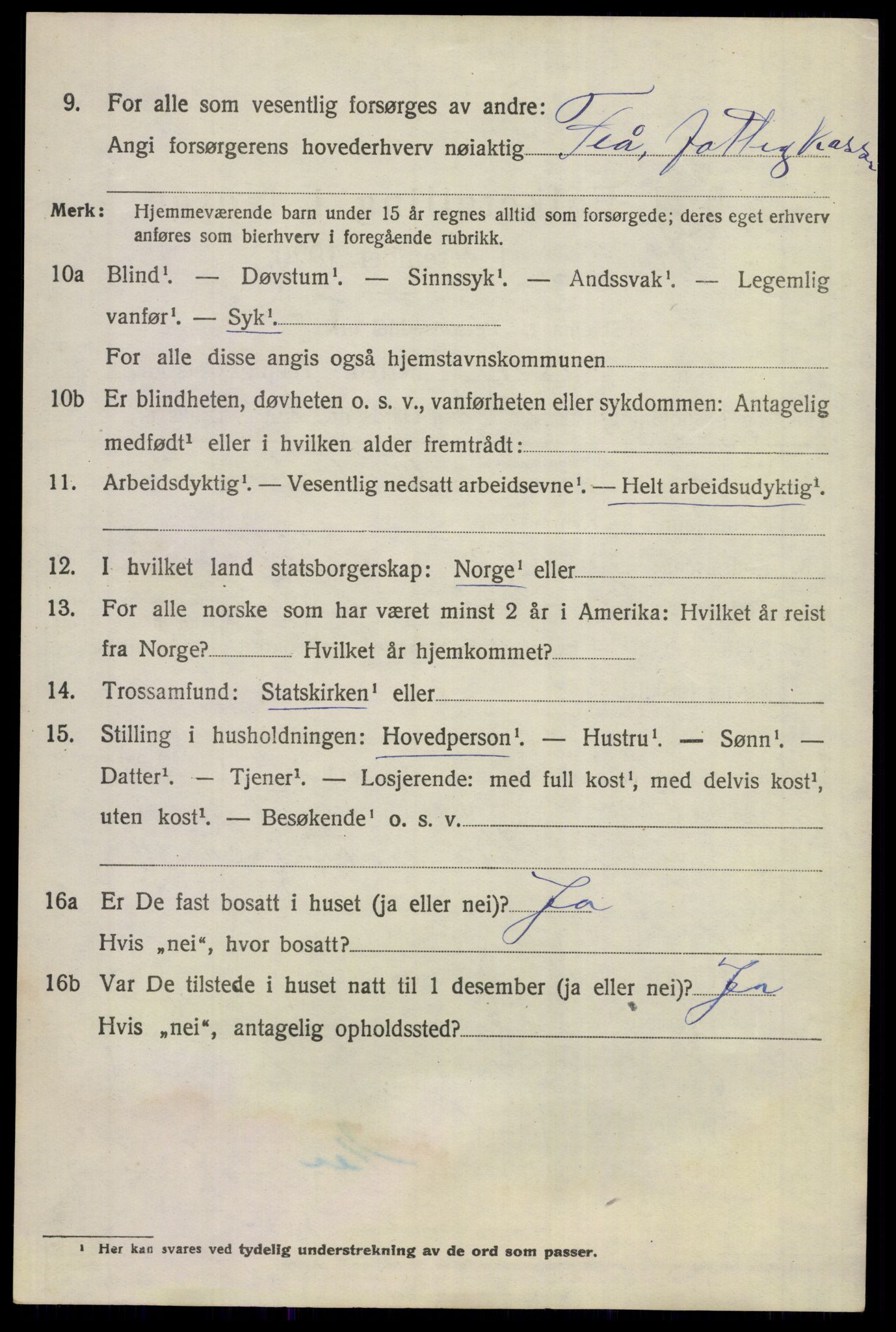 SAKO, 1920 census for Flå, 1920, p. 3564