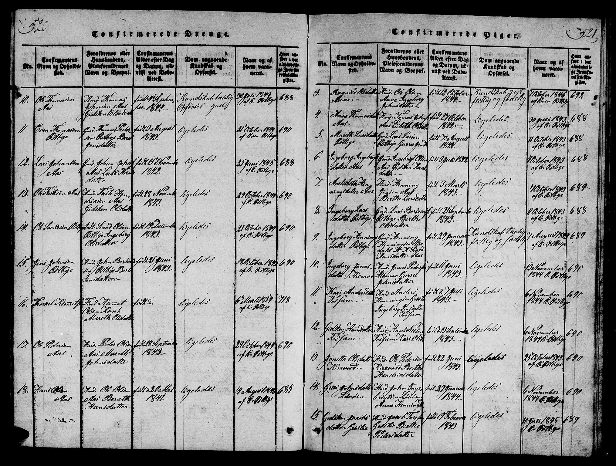 Ministerialprotokoller, klokkerbøker og fødselsregistre - Sør-Trøndelag, SAT/A-1456/698/L1164: Parish register (copy) no. 698C01, 1816-1861, p. 520-521