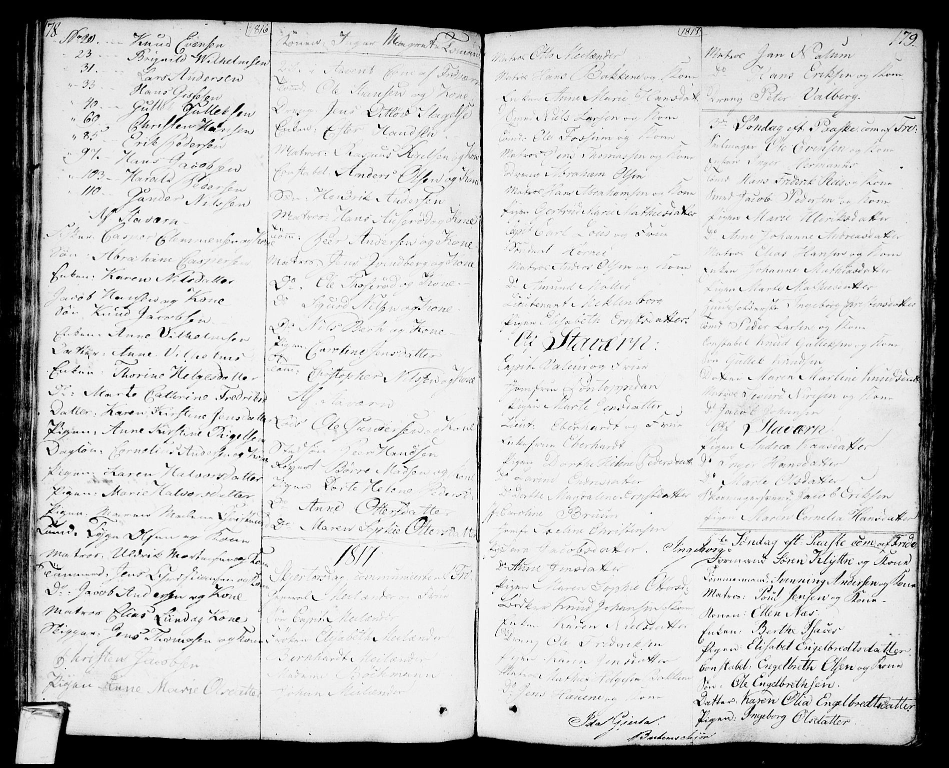 Stavern kirkebøker, AV/SAKO-A-318/F/Fa/L0004: Parish register (official) no. 4, 1809-1816, p. 178-179