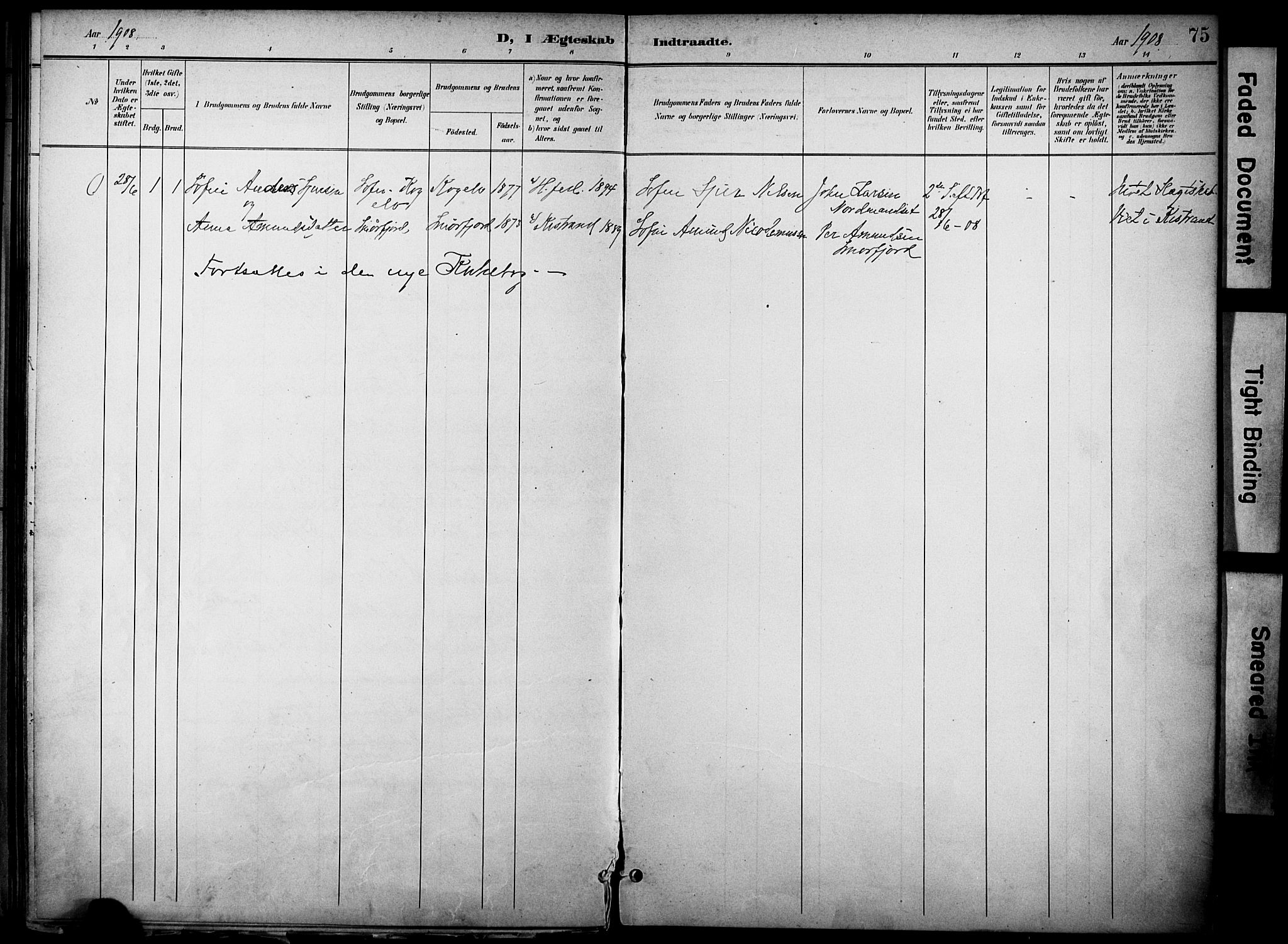 Hammerfest sokneprestkontor, SATØ/S-1347/H/Ha/L0012.kirke: Parish register (official) no. 12, 1898-1908, p. 75