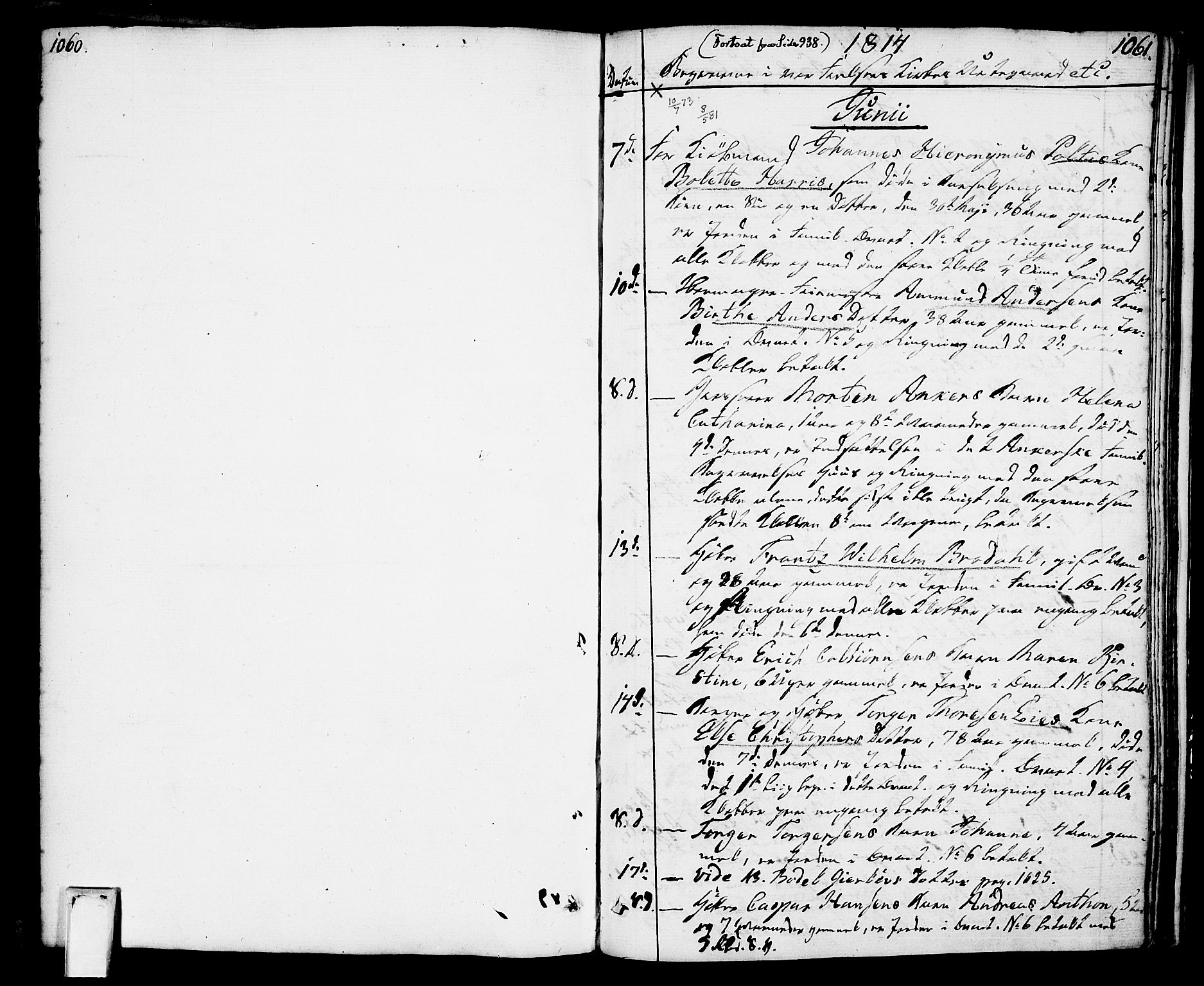 Oslo domkirke Kirkebøker, AV/SAO-A-10752/F/Fa/L0006: Parish register (official) no. 6, 1807-1817, p. 1060-1061