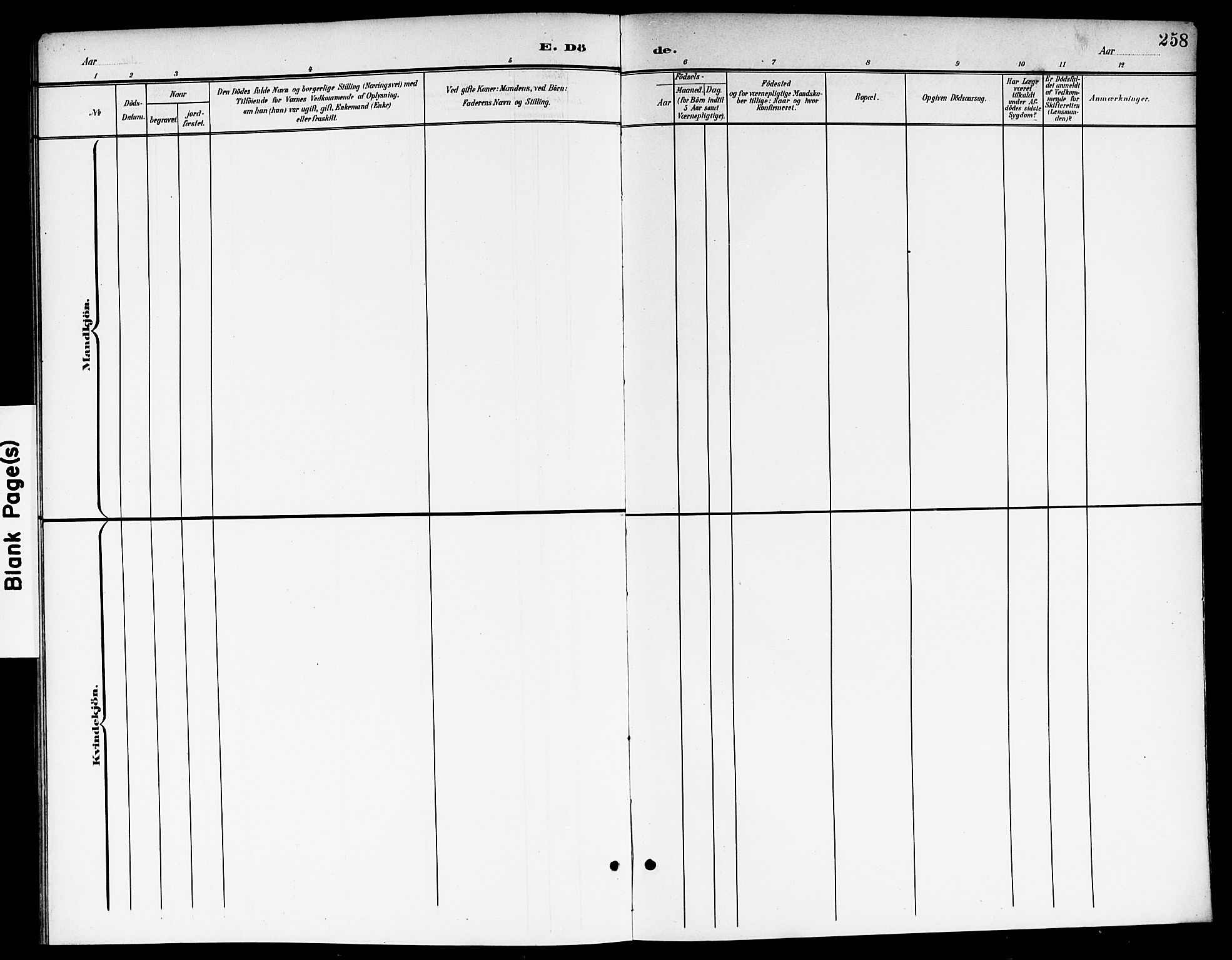 Nes prestekontor Kirkebøker, AV/SAO-A-10410/G/Ga/L0002: Parish register (copy) no. I 2, 1901-1912, p. 258