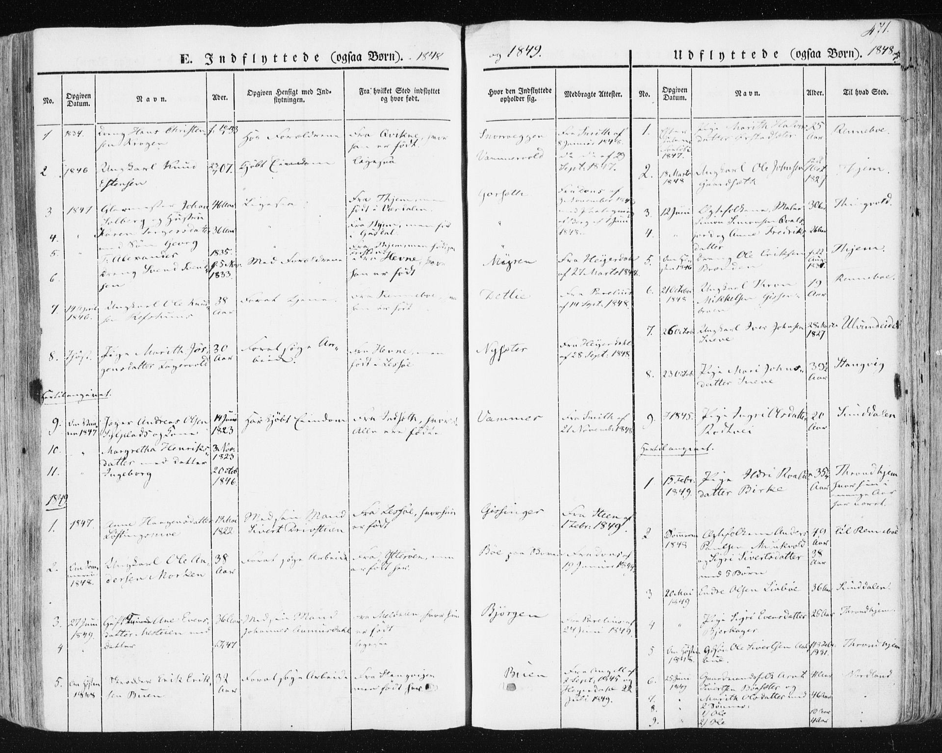 Ministerialprotokoller, klokkerbøker og fødselsregistre - Sør-Trøndelag, SAT/A-1456/678/L0899: Parish register (official) no. 678A08, 1848-1872, p. 471