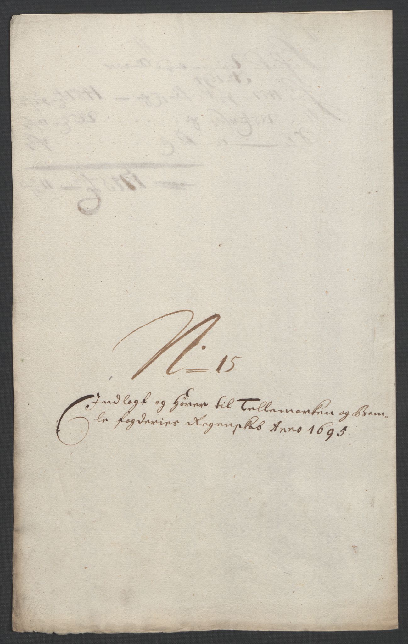 Rentekammeret inntil 1814, Reviderte regnskaper, Fogderegnskap, RA/EA-4092/R36/L2093: Fogderegnskap Øvre og Nedre Telemark og Bamble, 1695, p. 442