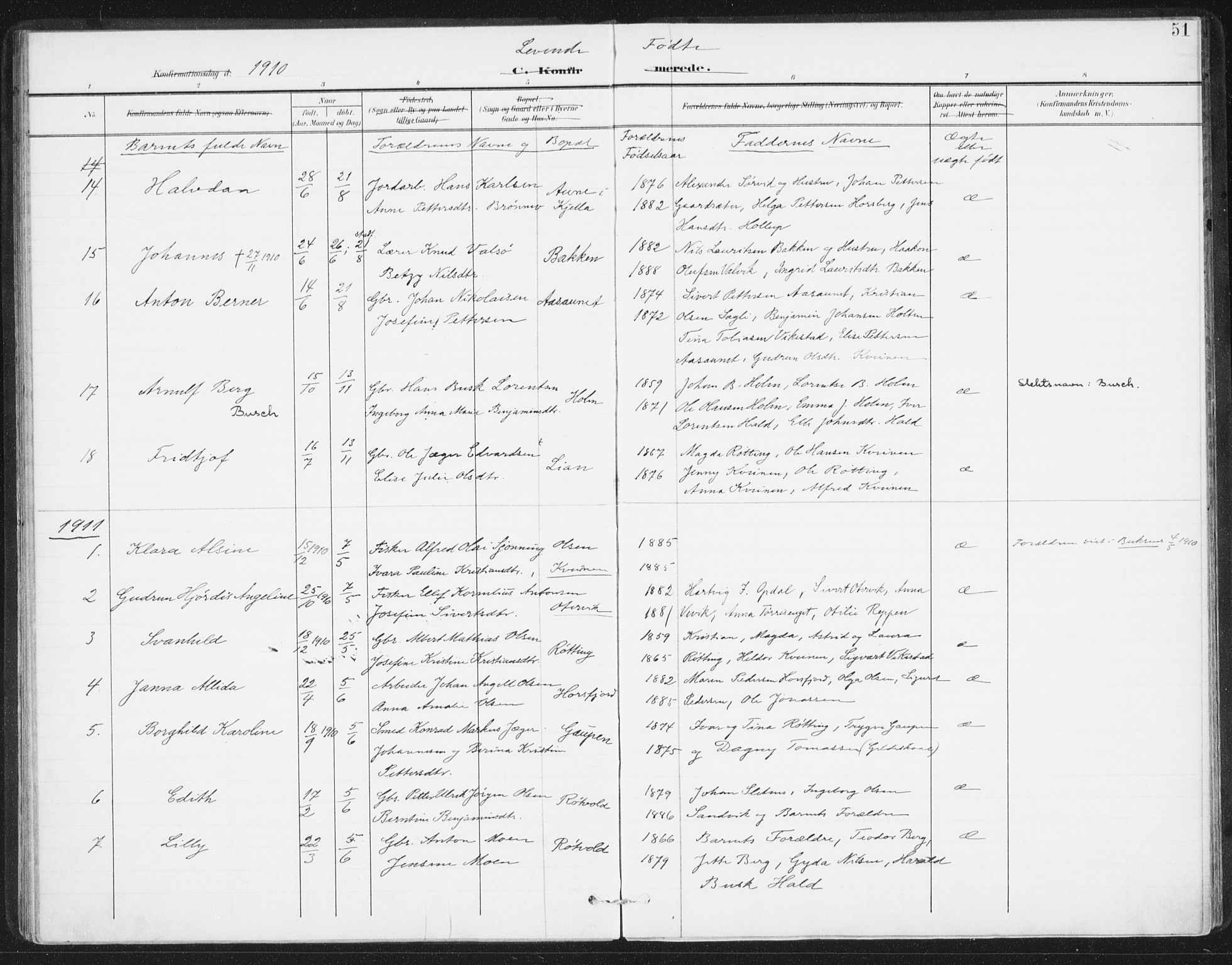 Ministerialprotokoller, klokkerbøker og fødselsregistre - Nordland, AV/SAT-A-1459/811/L0167: Parish register (official) no. 811A04, 1899-1913, p. 51