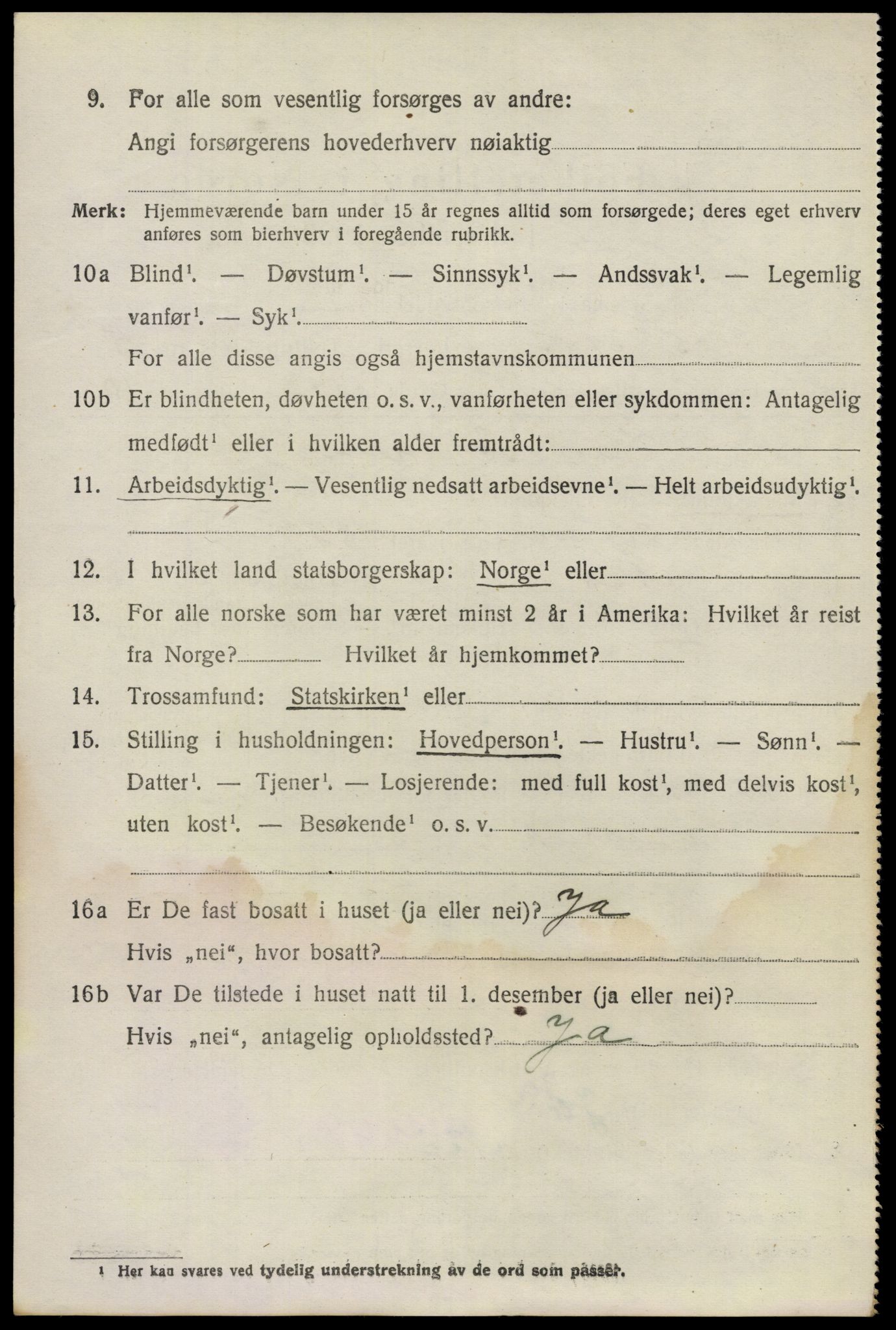 SAO, 1920 census for Nes, 1920, p. 6459