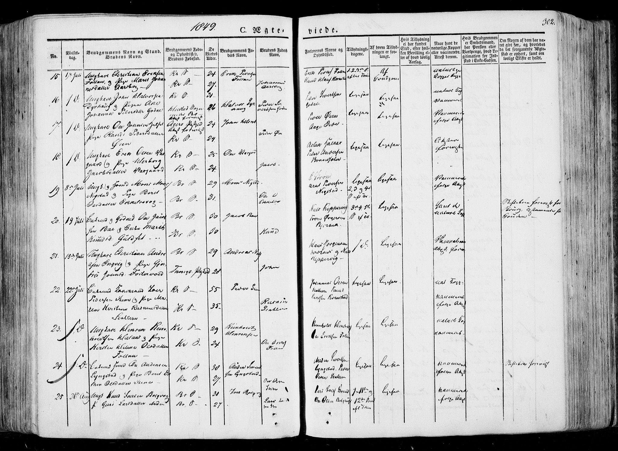 Ministerialprotokoller, klokkerbøker og fødselsregistre - Møre og Romsdal, SAT/A-1454/568/L0803: Parish register (official) no. 568A10, 1830-1853, p. 302