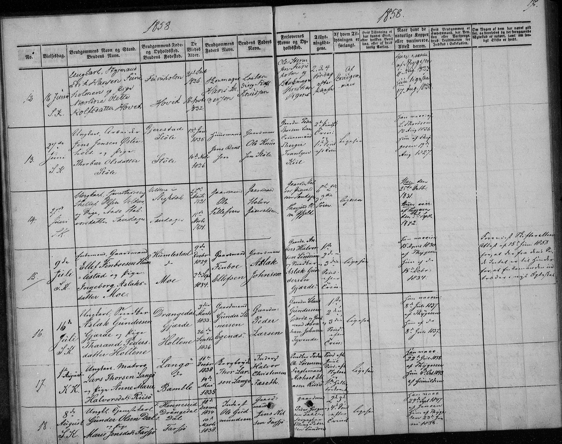 Sannidal kirkebøker, AV/SAKO-A-296/F/Fa/L0010: Parish register (official) no. 10, 1855-1873, p. 17