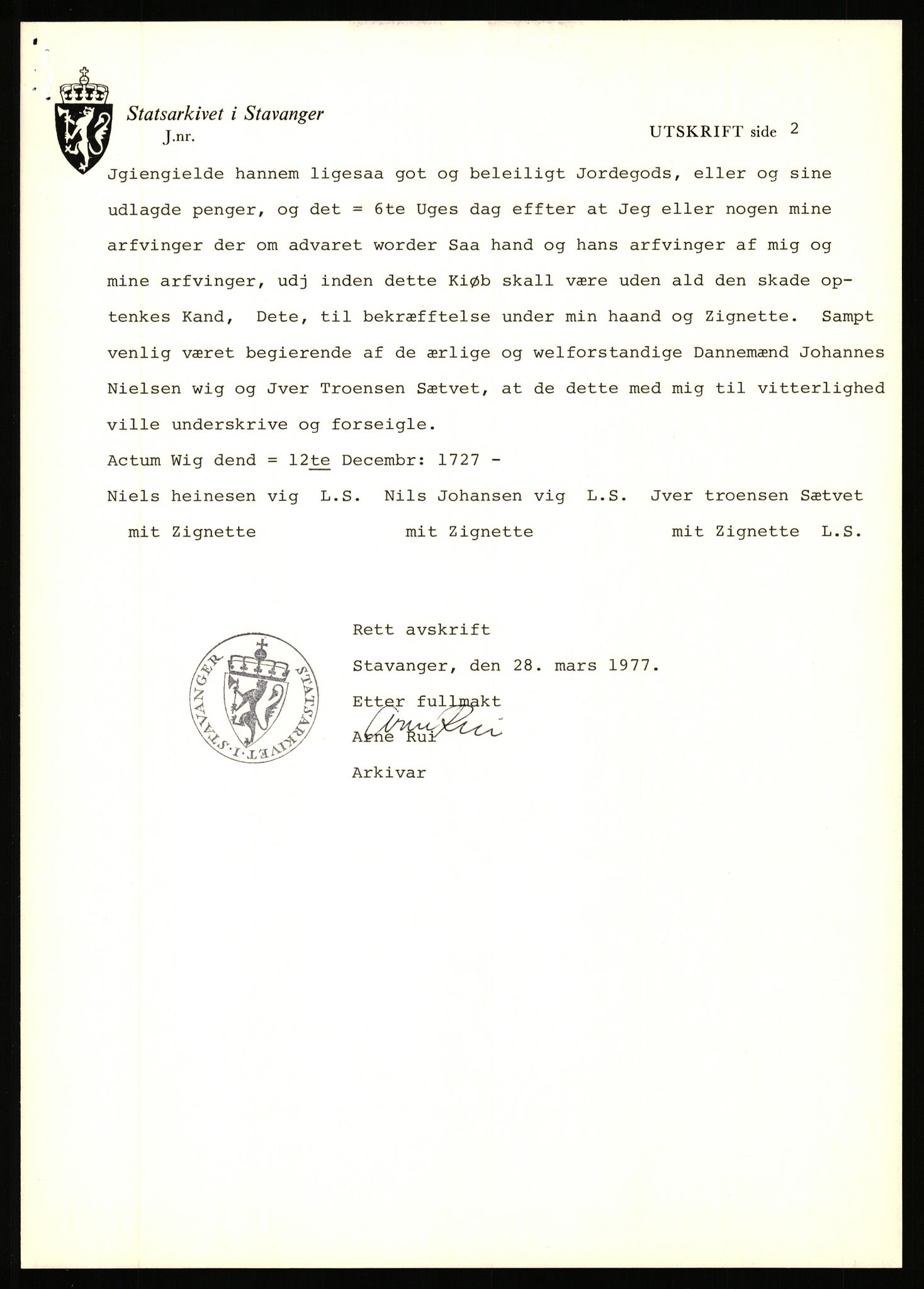Statsarkivet i Stavanger, AV/SAST-A-101971/03/Y/Yj/L0098: Avskrifter sortert etter gårdsnavn: Øigrei - Østeinstad, 1750-1930, p. 283