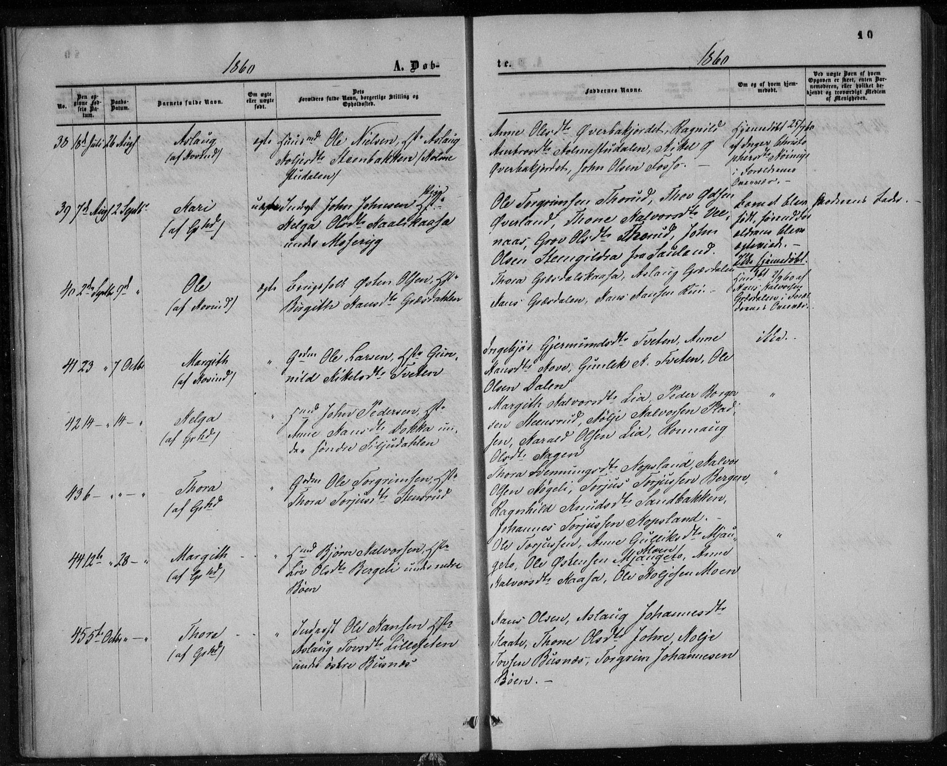Gransherad kirkebøker, SAKO/A-267/F/Fa/L0003: Parish register (official) no. I 3, 1859-1870, p. 10