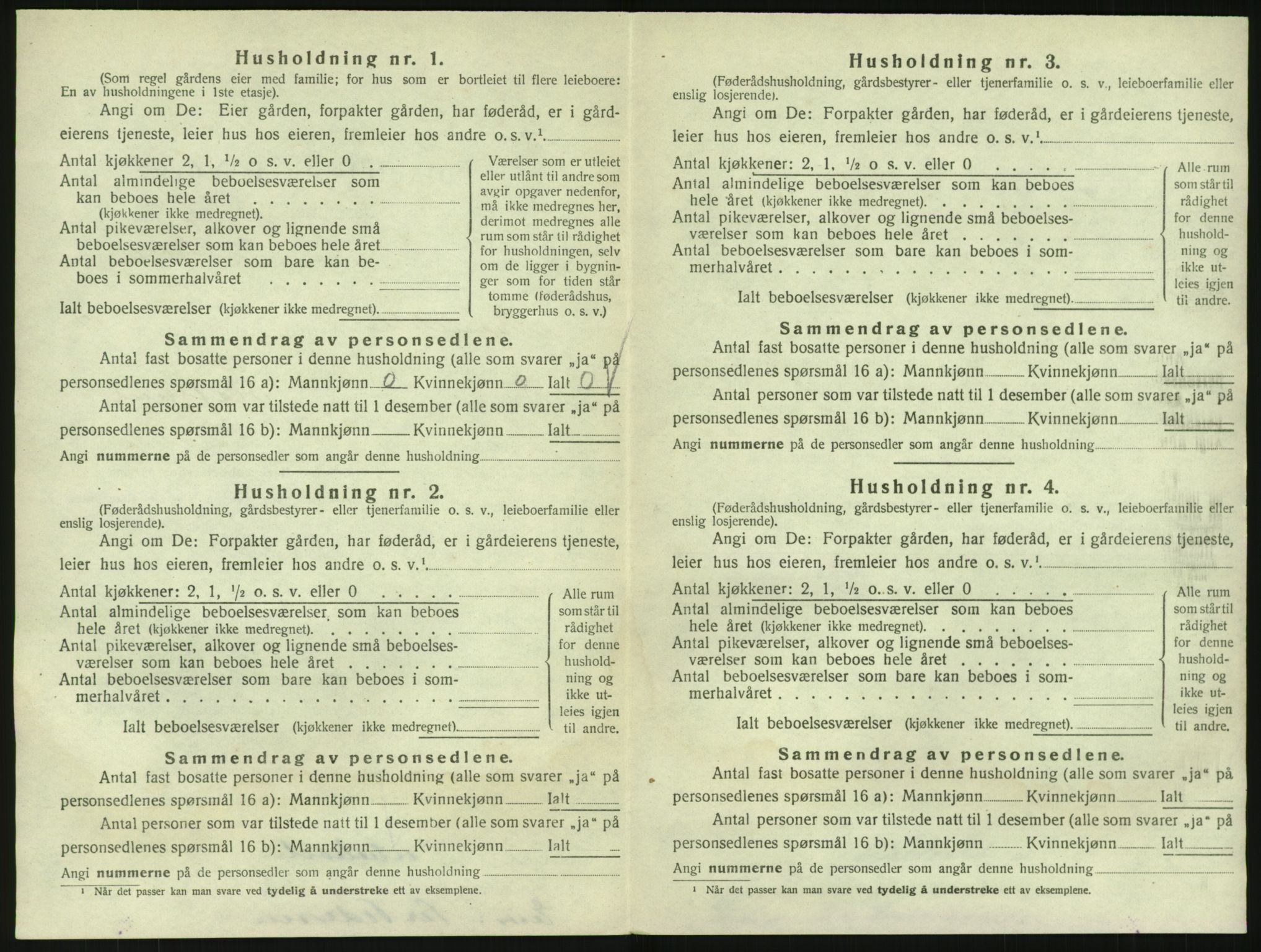 SAKO, 1920 census for Bamble, 1920, p. 1998