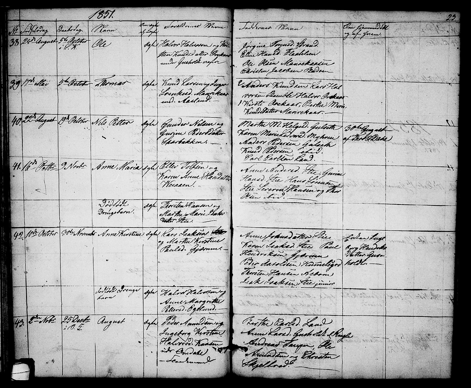 Solum kirkebøker, AV/SAKO-A-306/G/Gb/L0001: Parish register (copy) no. II 1, 1848-1859, p. 23