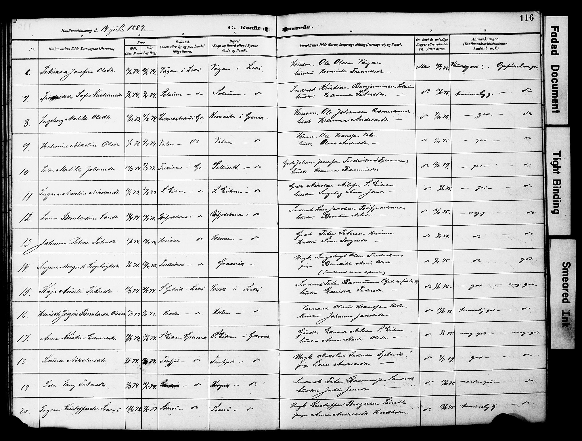 Ministerialprotokoller, klokkerbøker og fødselsregistre - Nord-Trøndelag, SAT/A-1458/788/L0701: Parish register (copy) no. 788C01, 1888-1913, p. 116