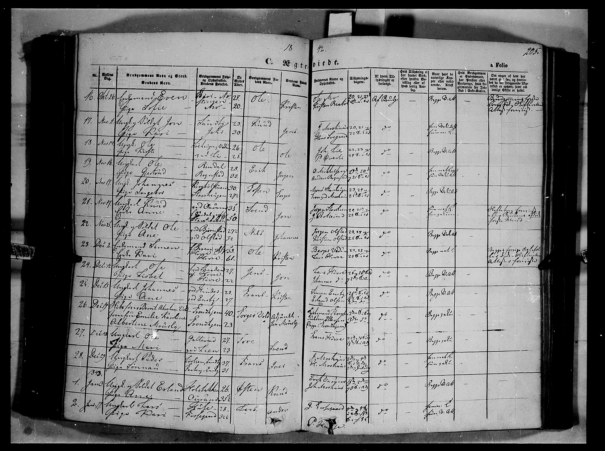 Øyer prestekontor, AV/SAH-PREST-084/H/Ha/Haa/L0005: Parish register (official) no. 5, 1842-1857, p. 205