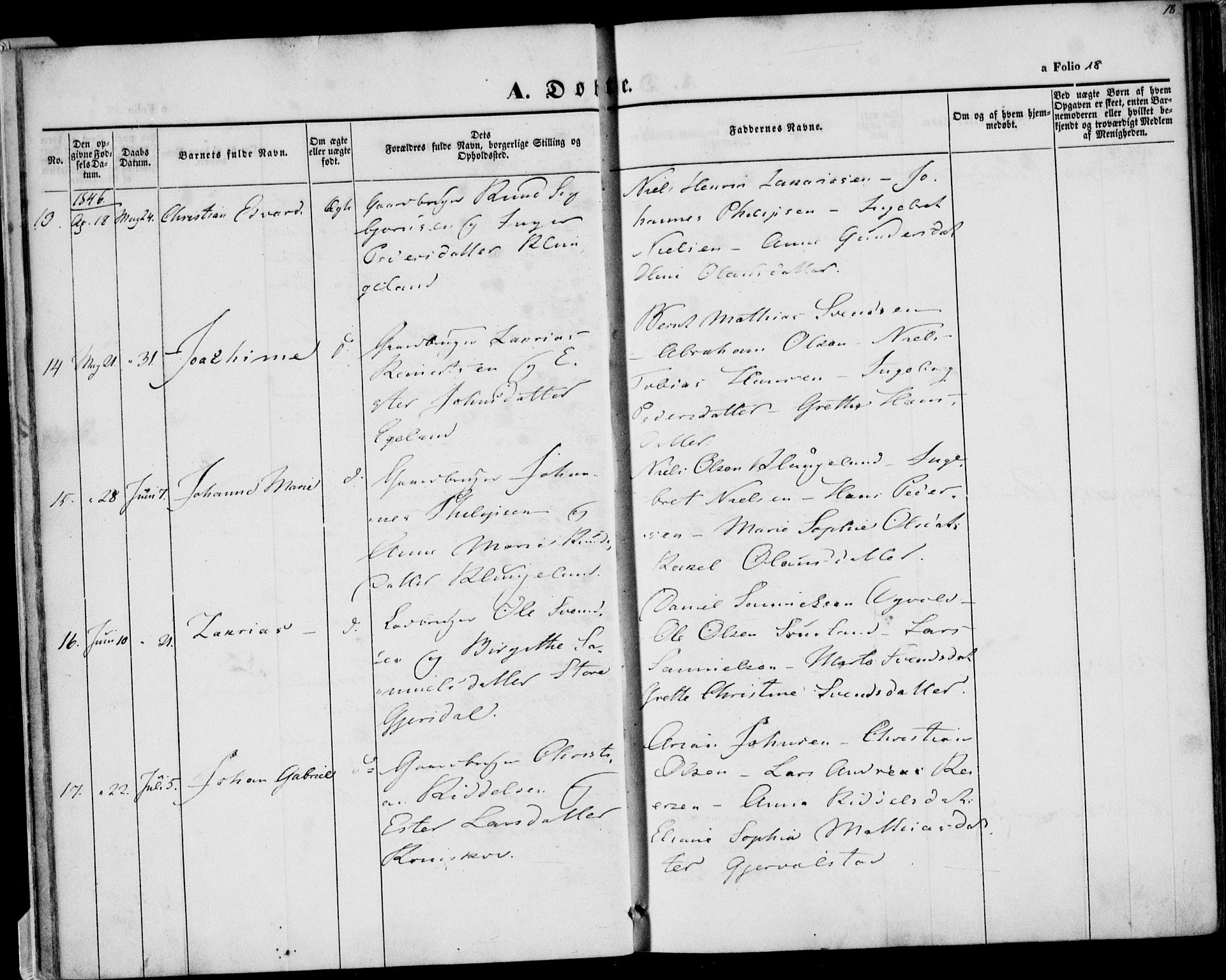 Herad sokneprestkontor, AV/SAK-1111-0018/F/Fa/Faa/L0004: Parish register (official) no. A 4, 1844-1853, p. 18