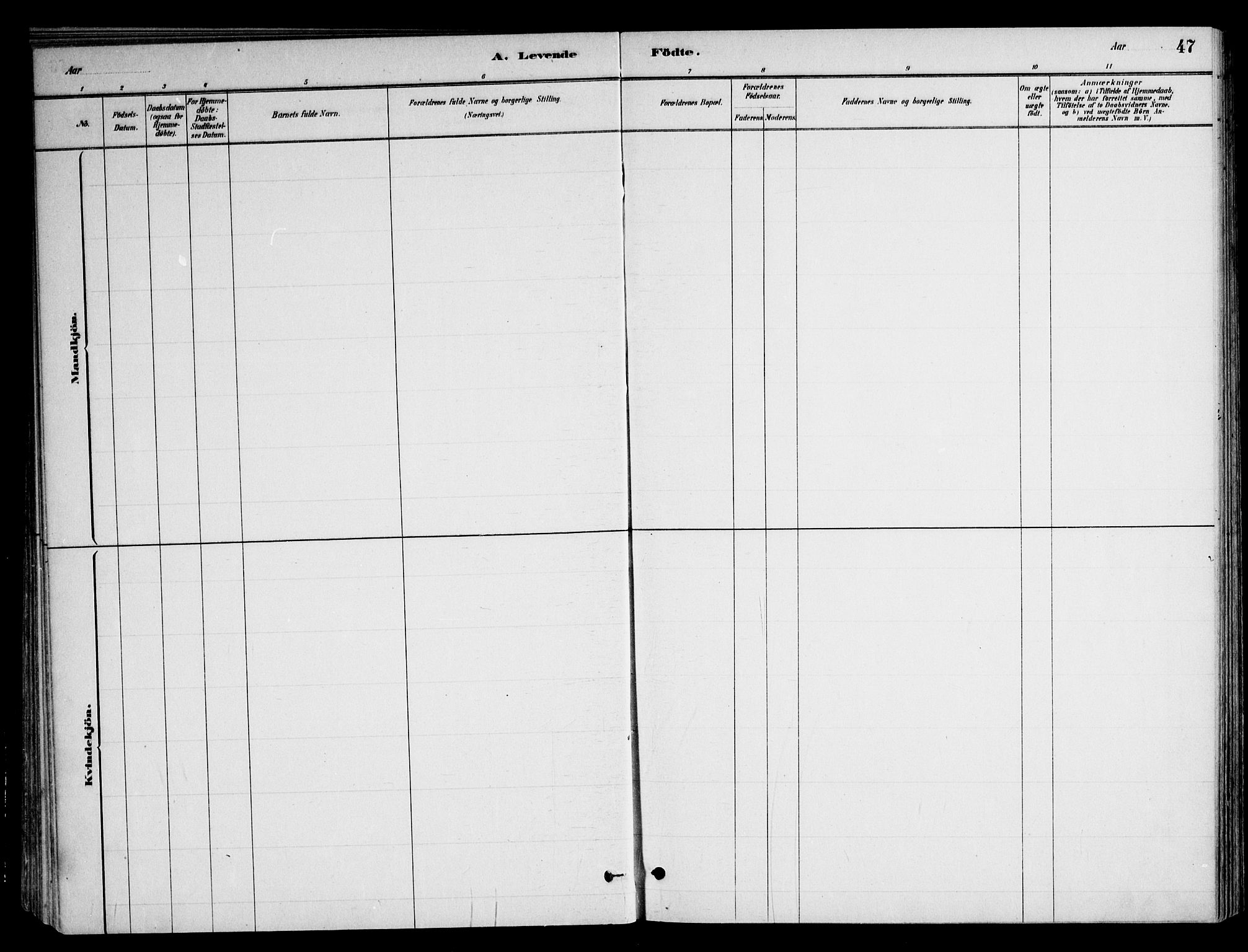 Nittedal prestekontor Kirkebøker, SAO/A-10365a/F/Fb/L0001: Parish register (official) no. II 1, 1879-1901, p. 47