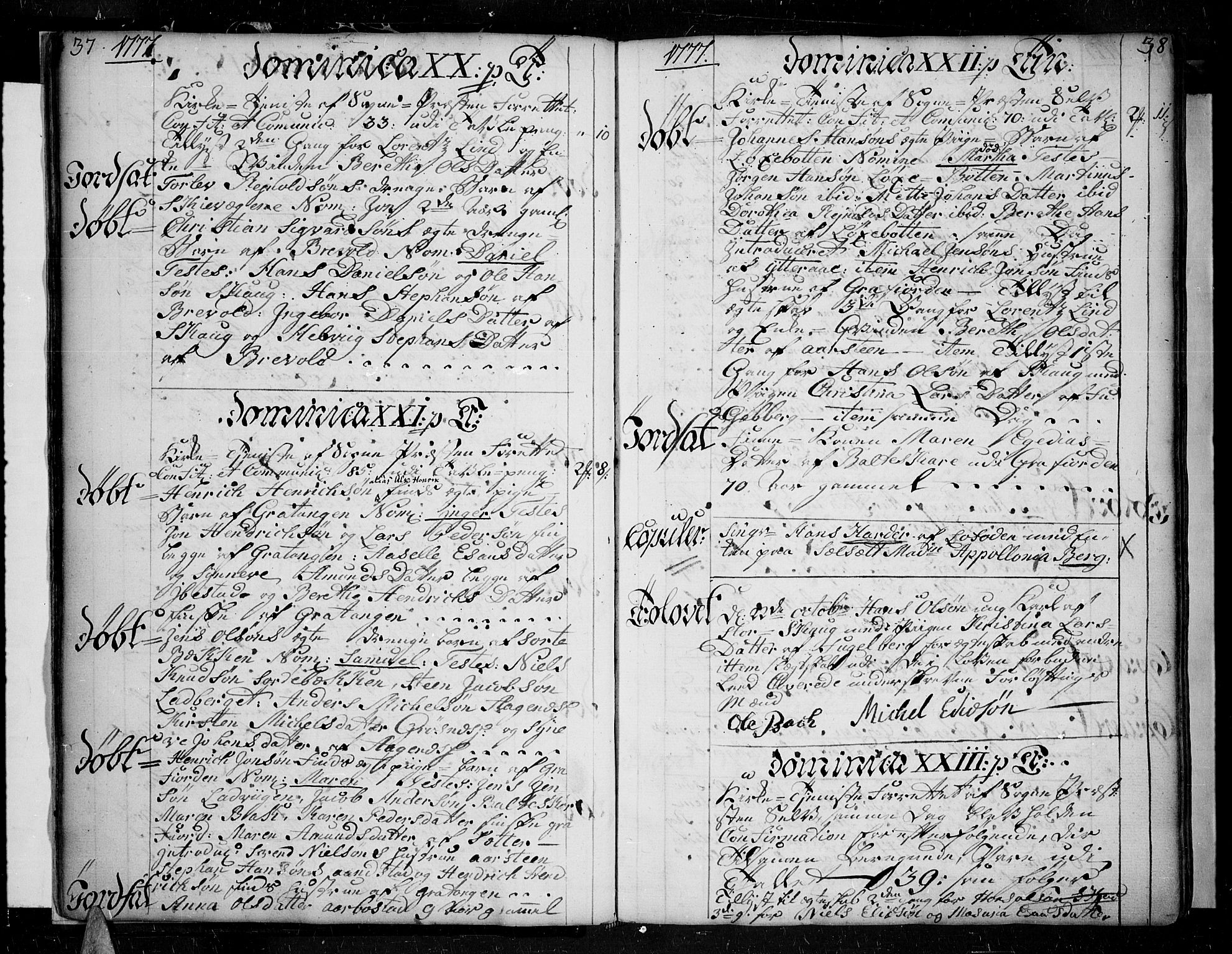 Ibestad sokneprestembete, SATØ/S-0077/H/Ha/Haa/L0003kirke: Parish register (official) no. 3, 1776-1801, p. 37-38