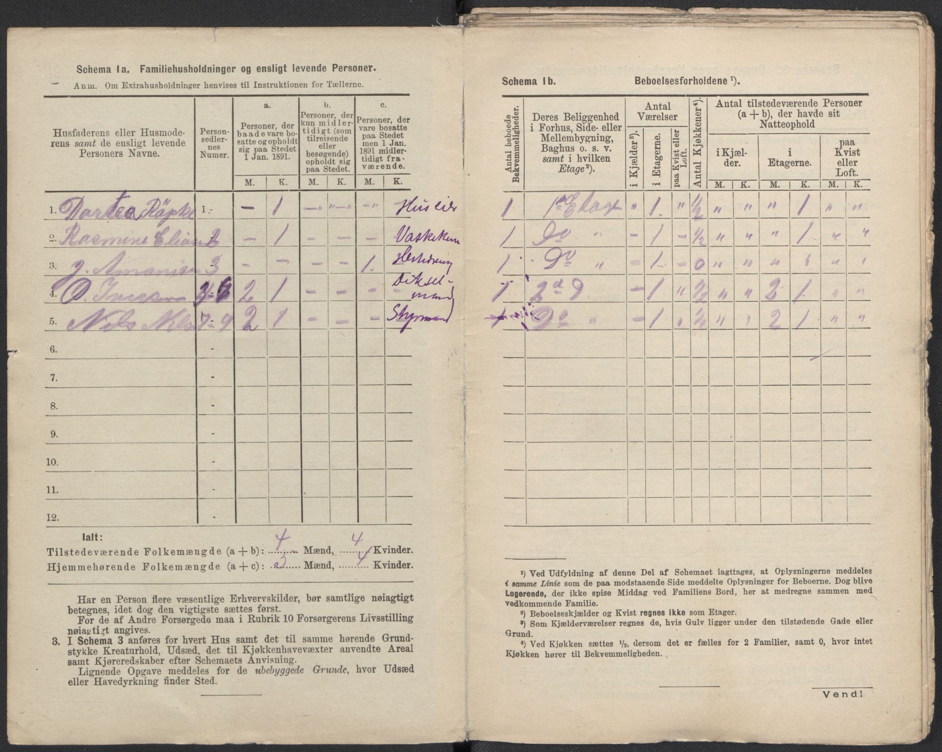 RA, 1891 Census for 1301 Bergen, 1891, p. 4158