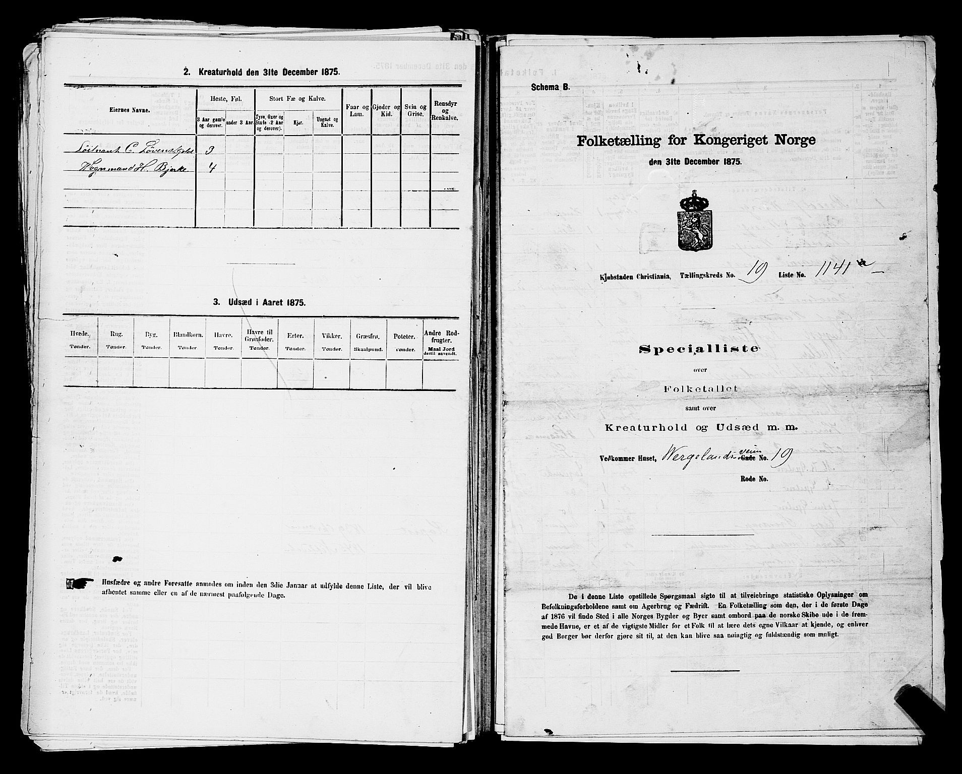 RA, 1875 census for 0301 Kristiania, 1875, p. 3577