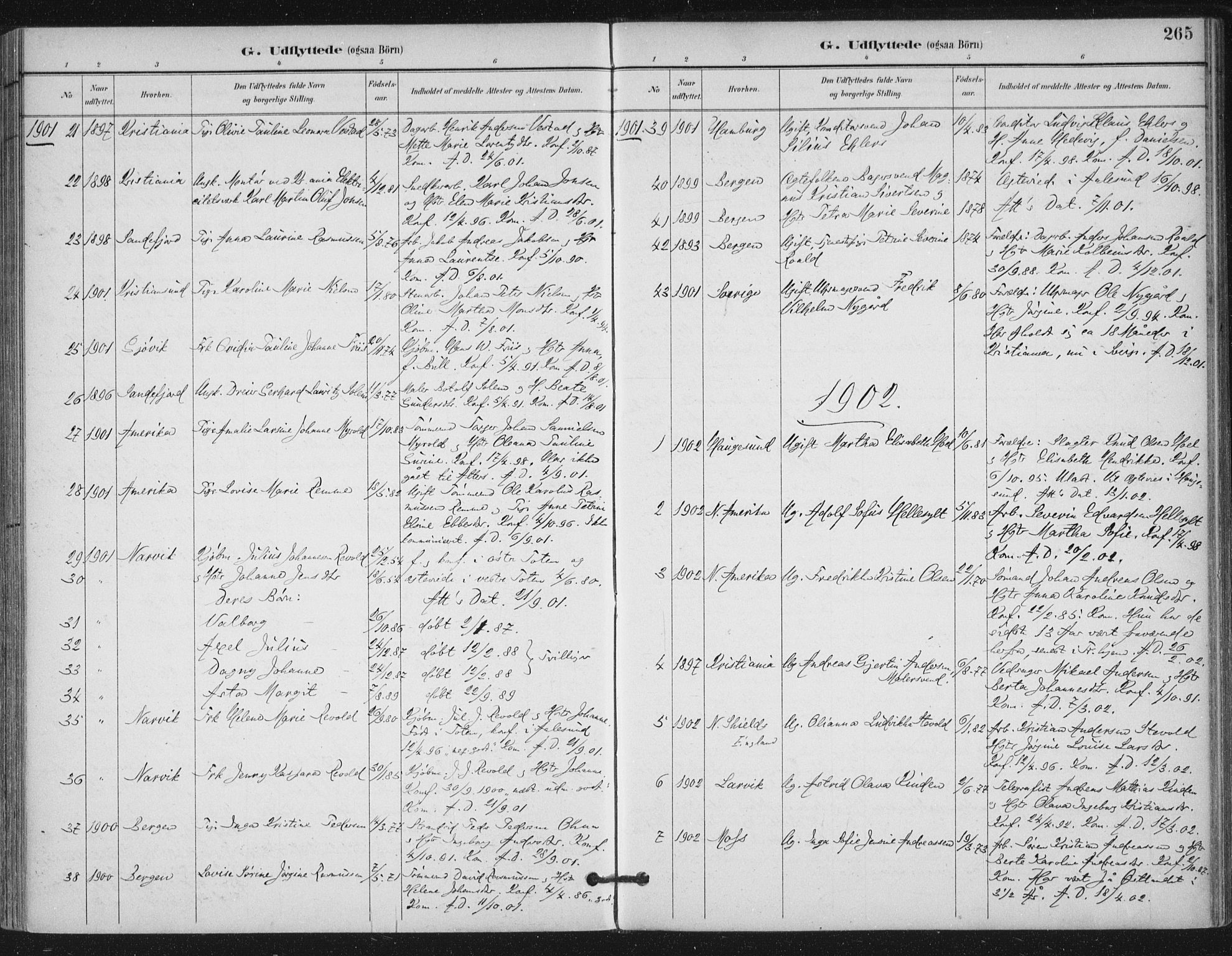 Ministerialprotokoller, klokkerbøker og fødselsregistre - Møre og Romsdal, SAT/A-1454/529/L0457: Parish register (official) no. 529A07, 1894-1903, p. 265