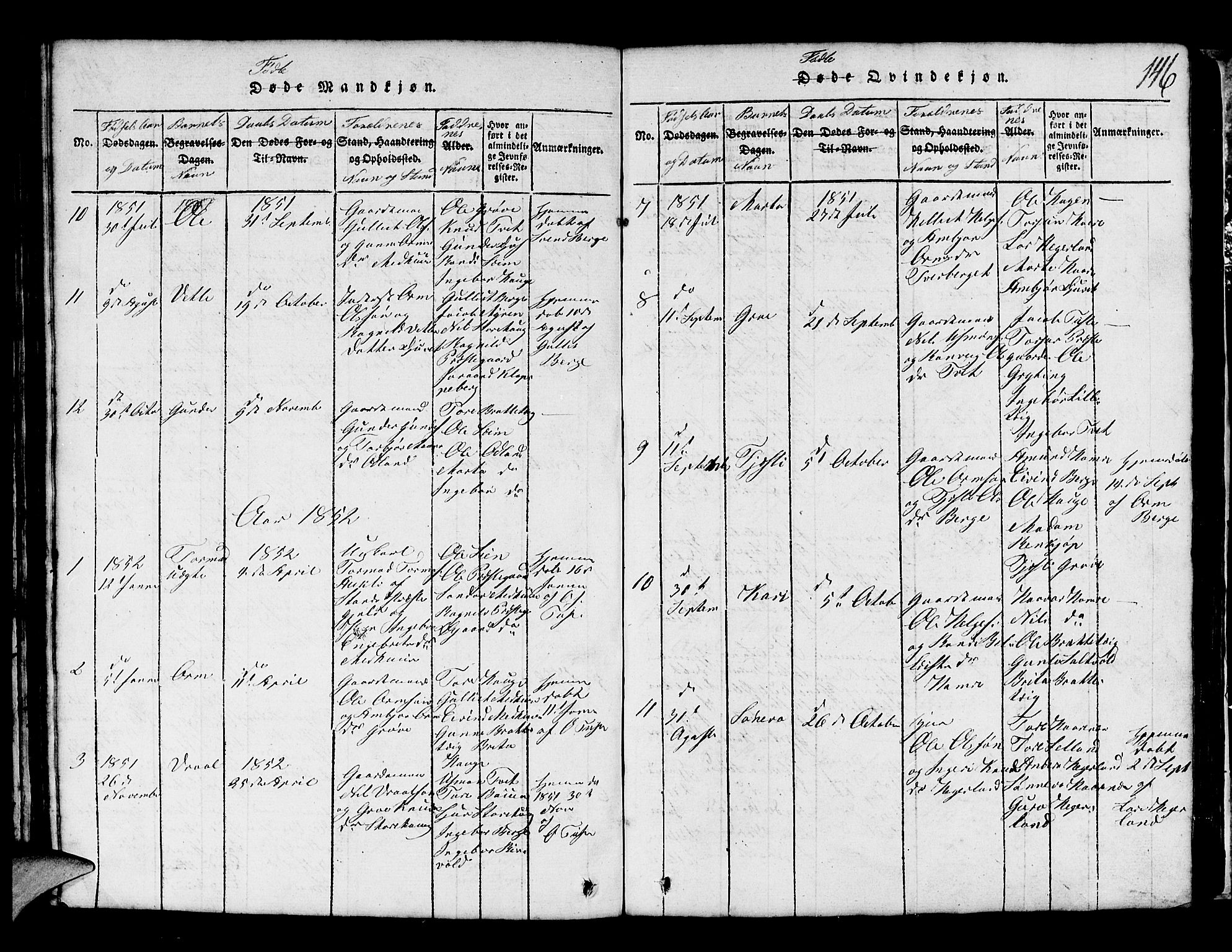 Røldal sokneprestembete, AV/SAB-A-100247: Parish register (copy) no. A 1, 1817-1860, p. 146