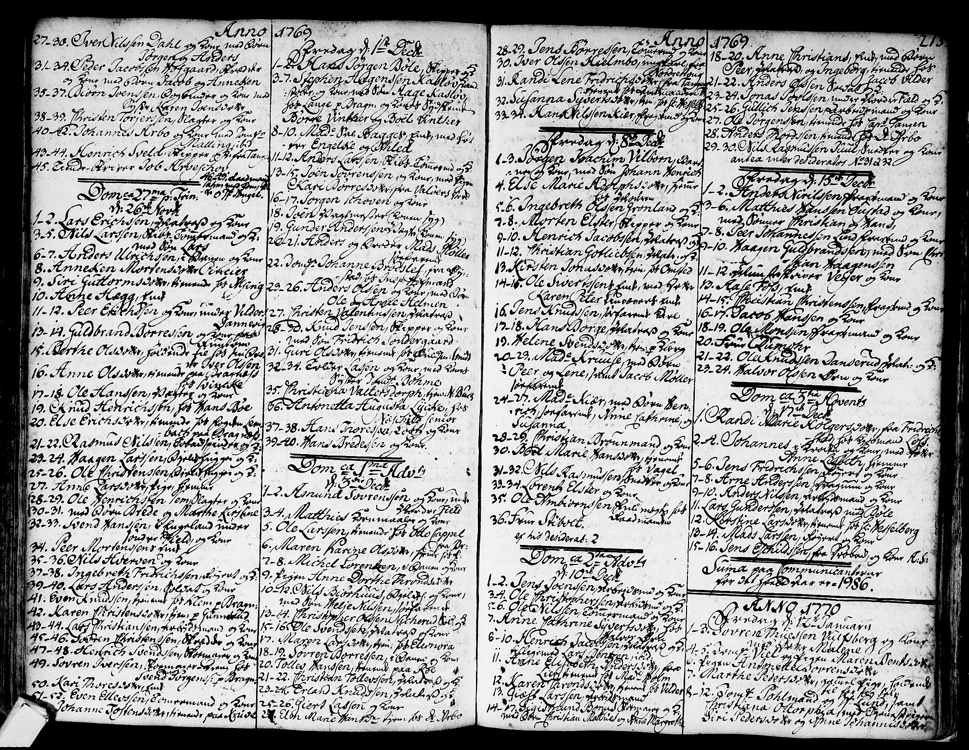 Strømsø kirkebøker, AV/SAKO-A-246/F/Fa/L0008: Parish register (official) no. I 8, 1748-1774, p. 213