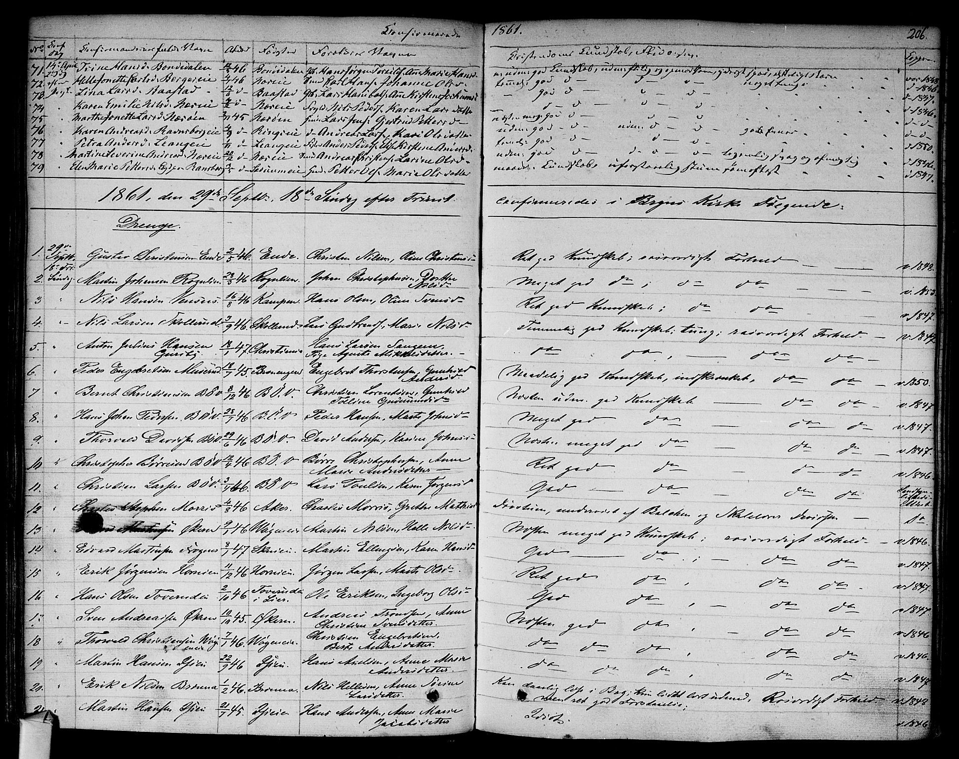 Asker prestekontor Kirkebøker, AV/SAO-A-10256a/F/Fa/L0009: Parish register (official) no. I 9, 1825-1878, p. 206